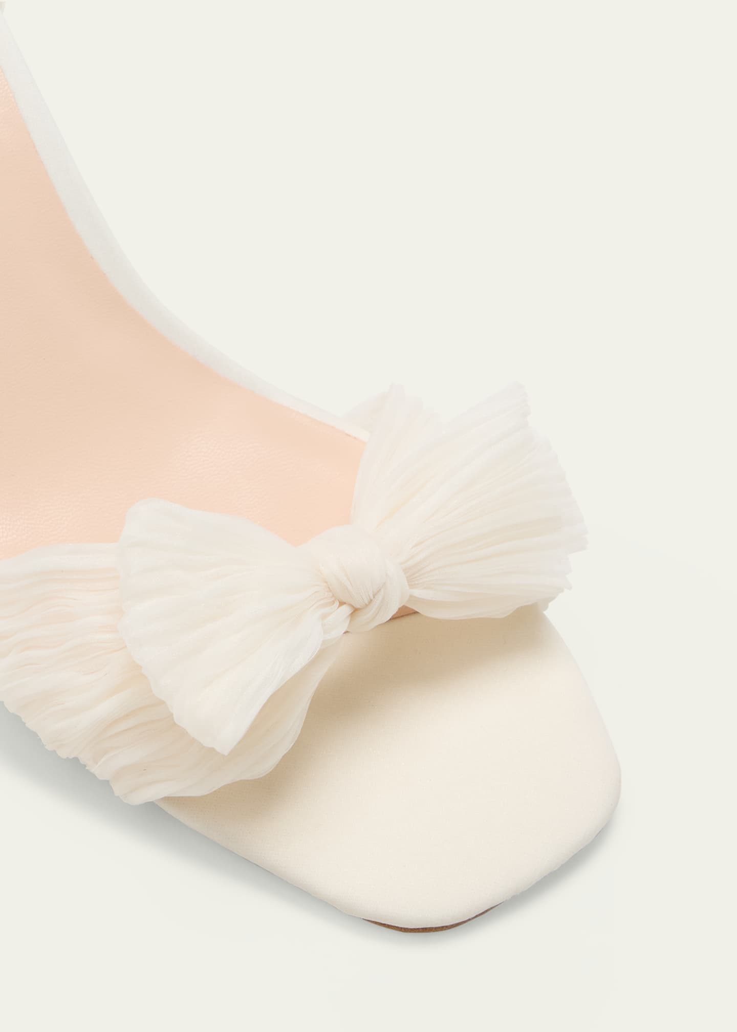 Loeffler Randall Kimora Pleated Bow Ankle-Strap Sandals Image 5 of 5