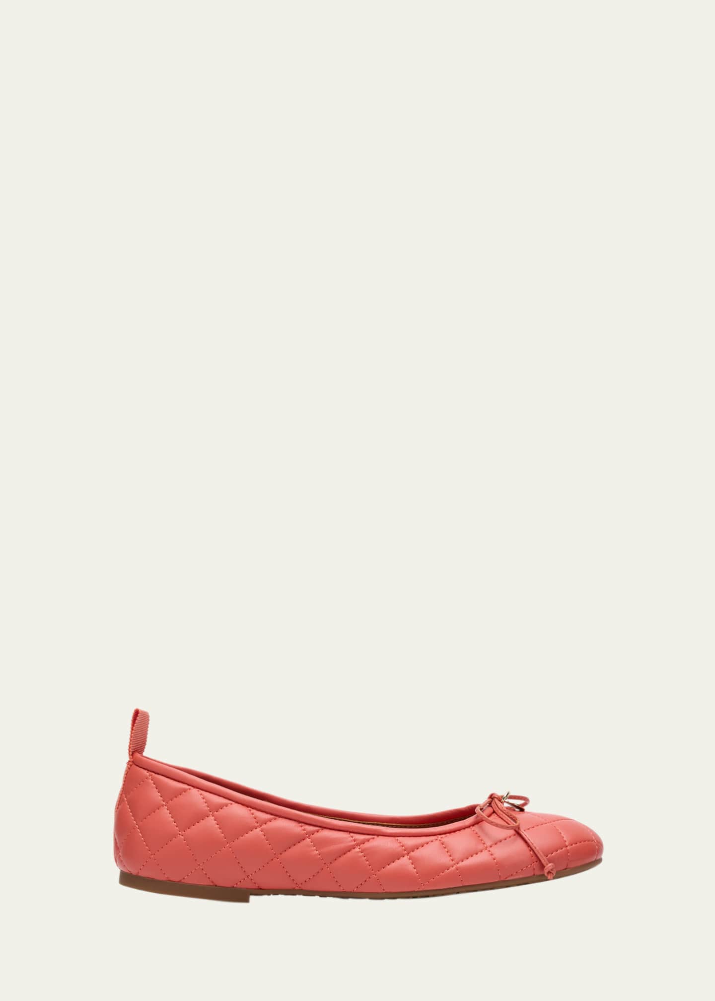 See by Chloe Jodie Quilted Bow Ballerina Flats Lightpastel Red Women s 6b 36EU Flats Ballet Ballerina Flats