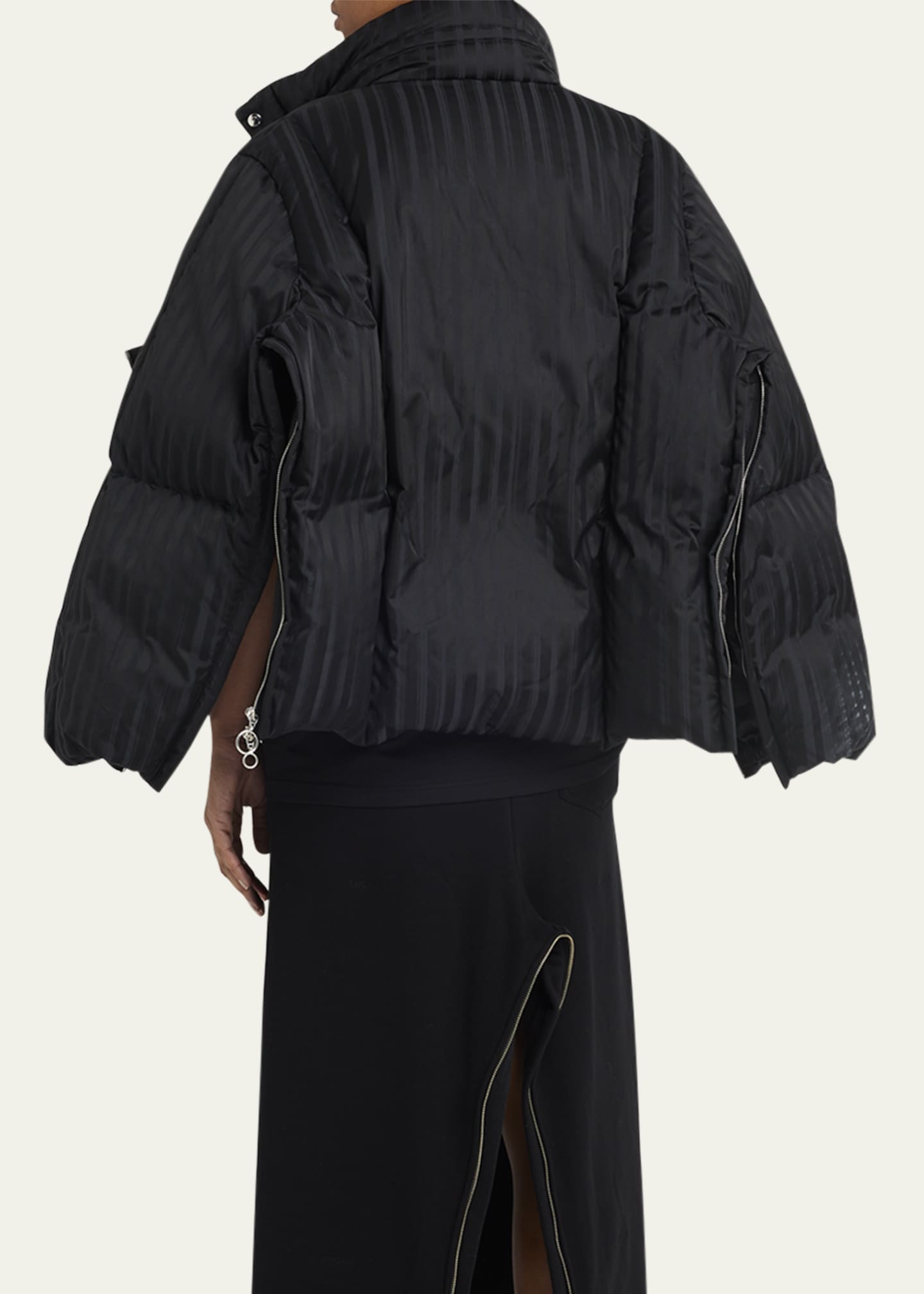 SETCHU Jacquard Stripe Down Hooded Jacket - Bergdorf Goodman