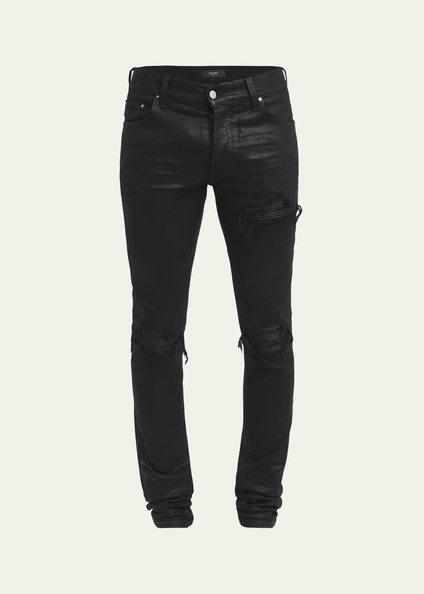Mens black waxed skinny jeans shop