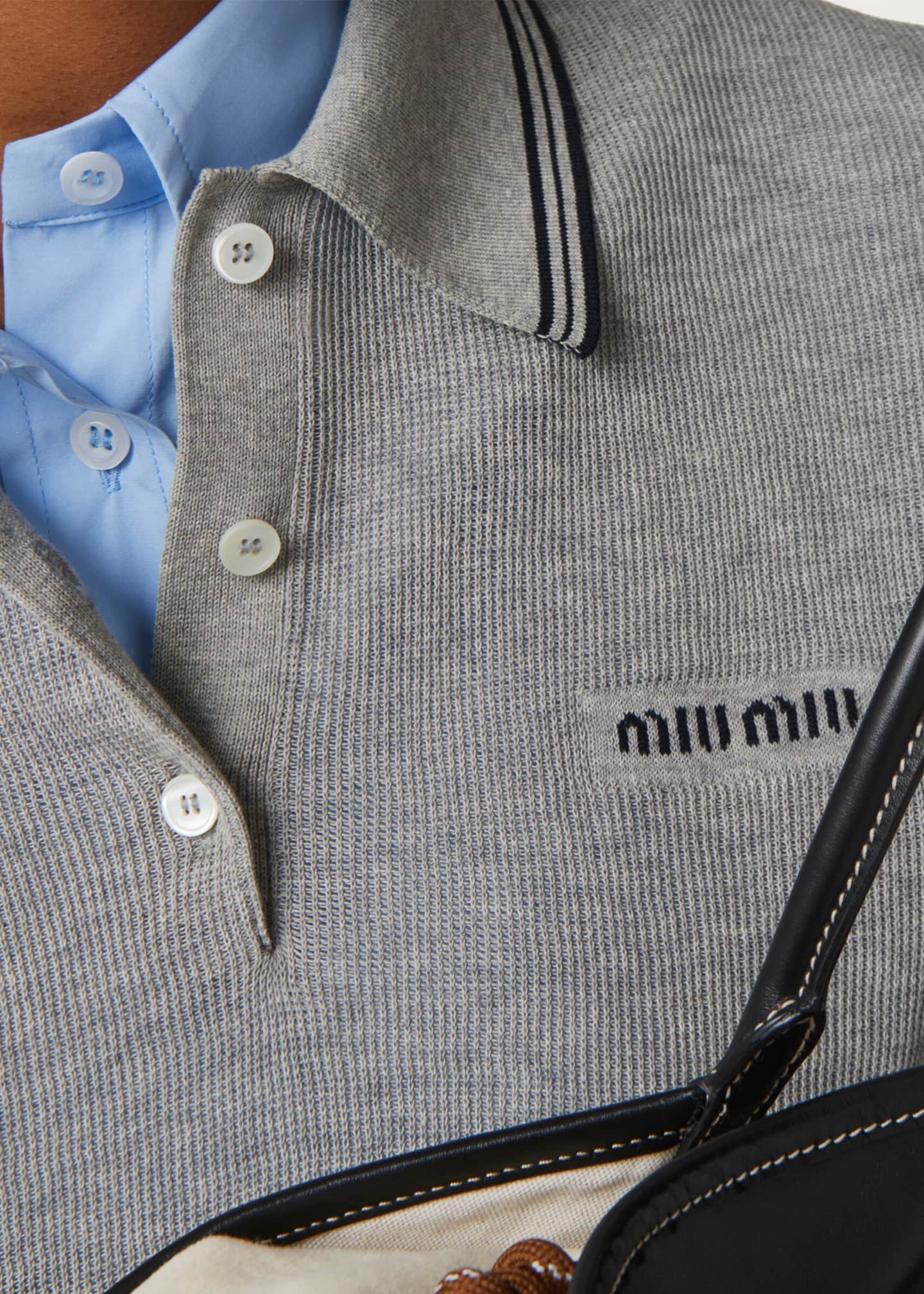 Miu Miu Cropped Polo Top