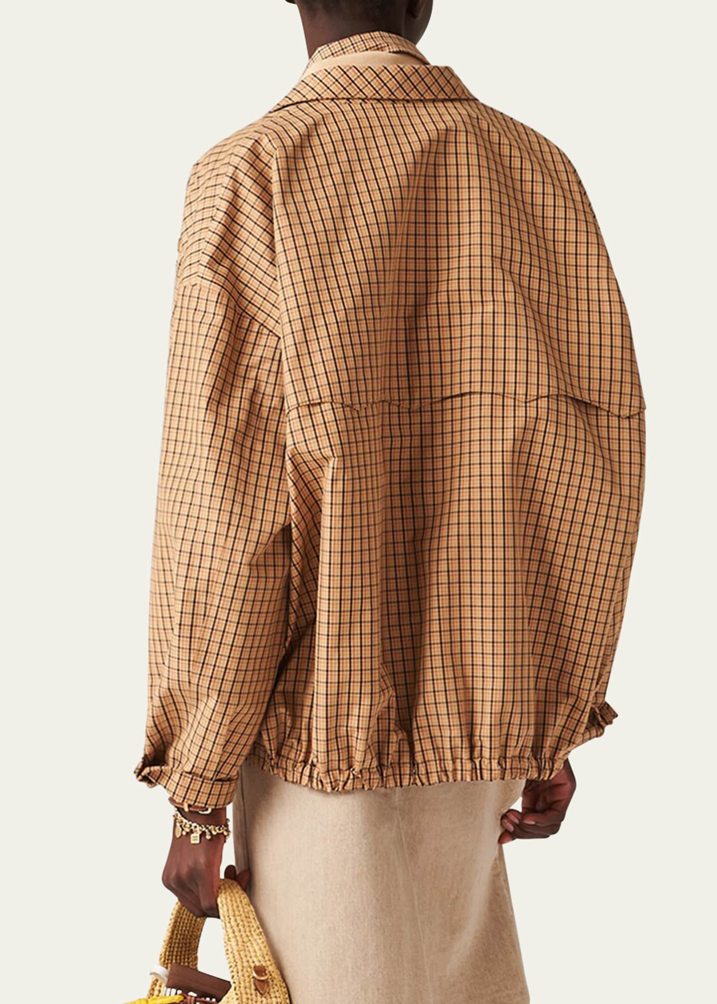 Miu Miu Check Canvas Jacket Image 3 of 4