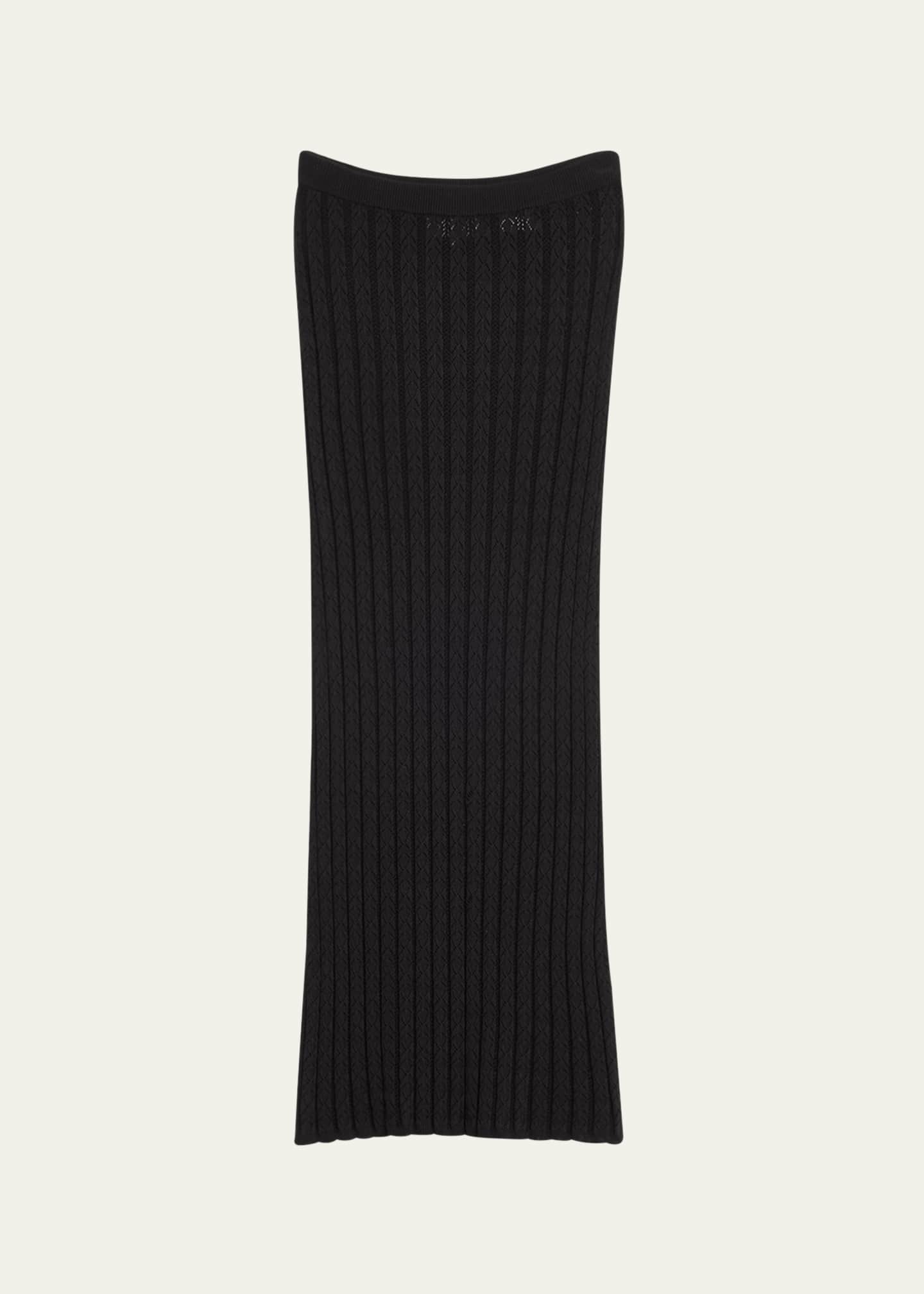 Loulou Studio Dera Pointelle Knit Maxi Skirt Image 1 of 5