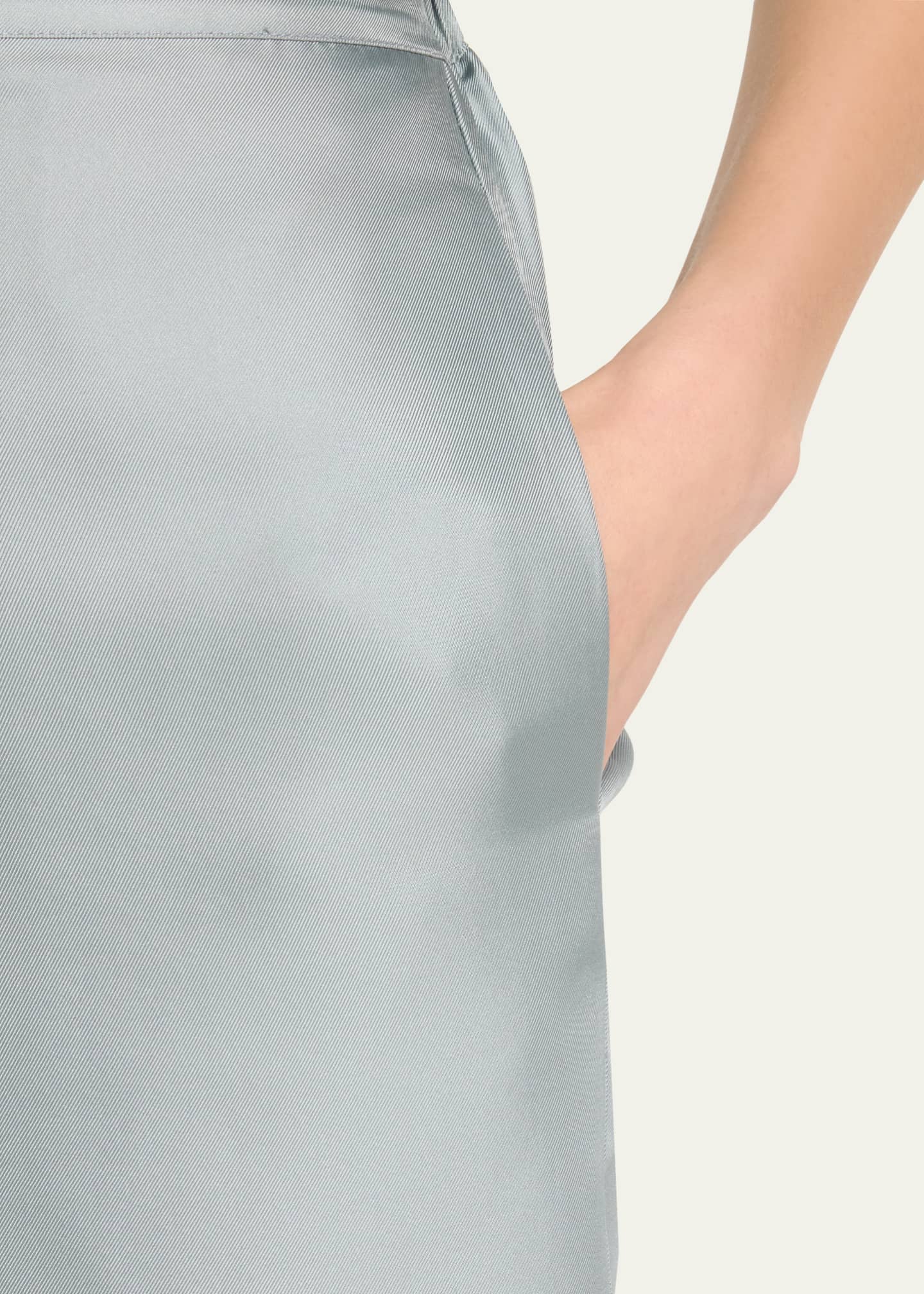 Loulou Studio Poseidon Silk Bermuda Shorts Image 5 of 5