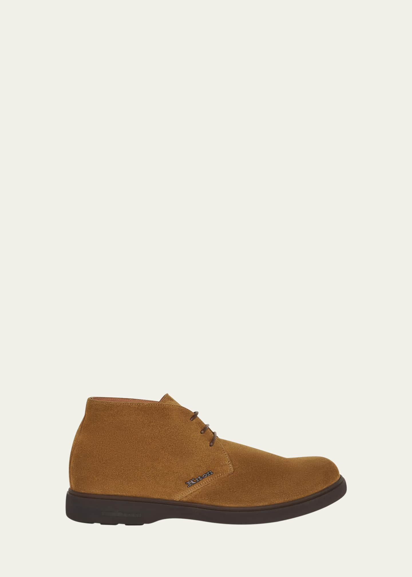 Kiton Suede Vibram sole Chukka Boots Tan