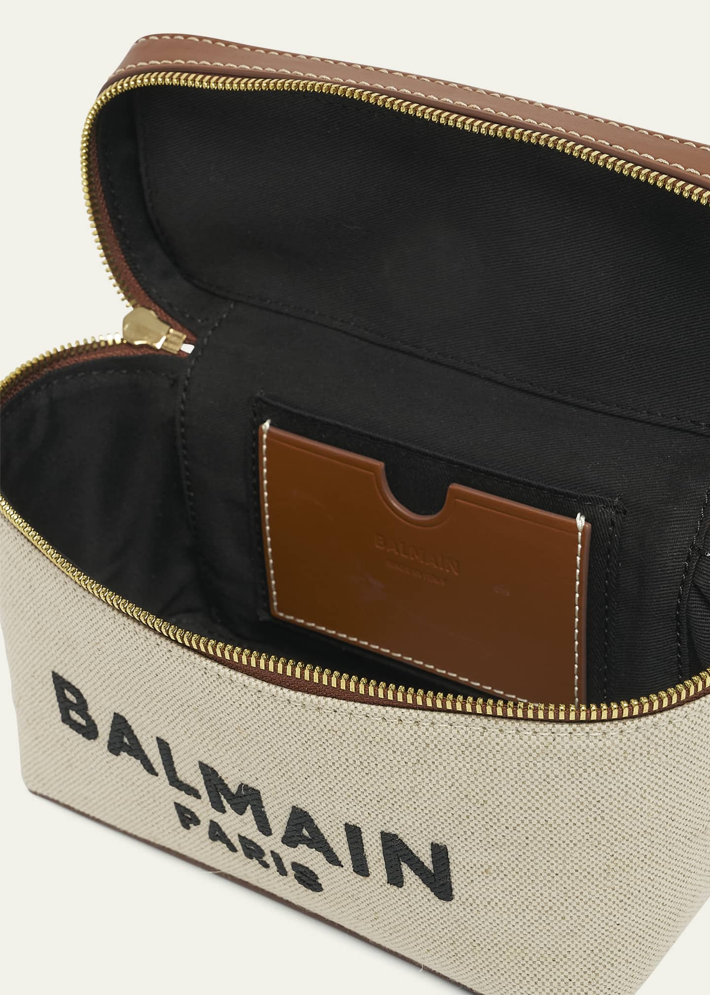 Balmain B Army Vanity Top-Handle Bag in Canvas Image 4 of 5