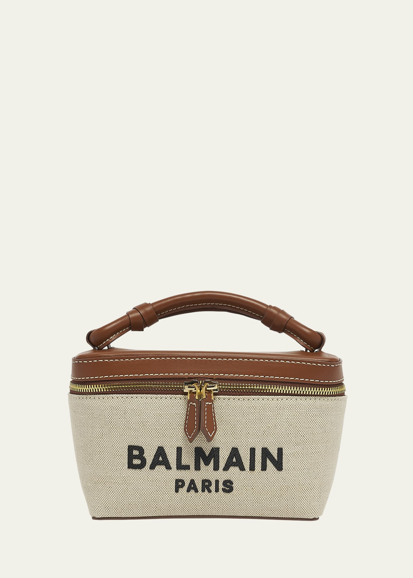Balmain B Army Vanity Top-Handle Bag in Canvas Image 1 of 5