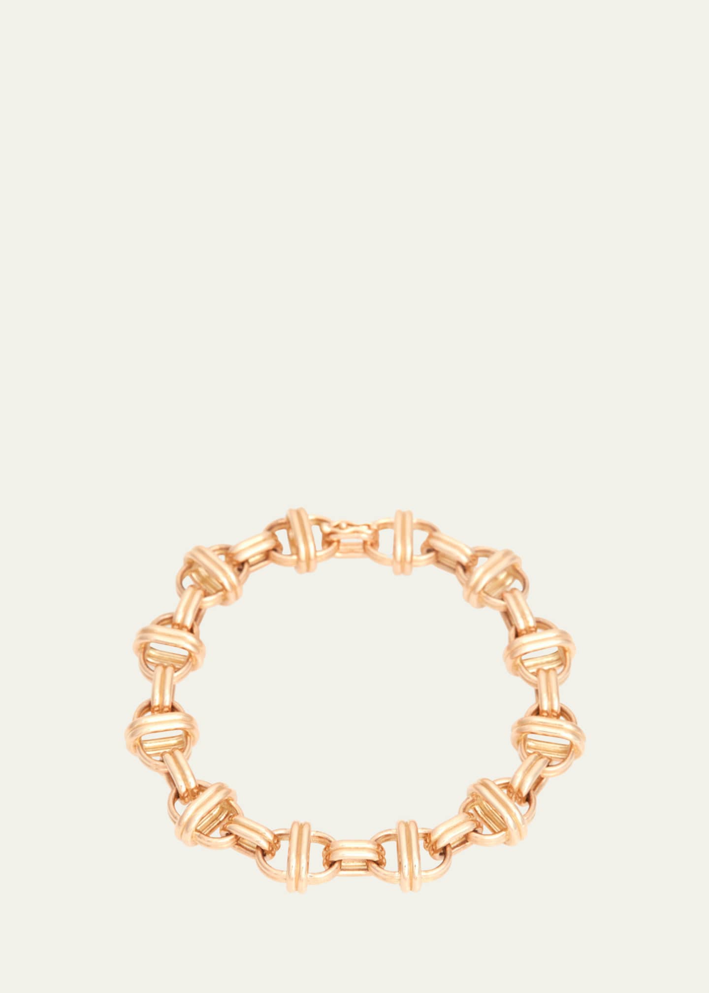Sherman Field, 1967 18K Gold Oval Chain Large Link Bracelet, 7.75"