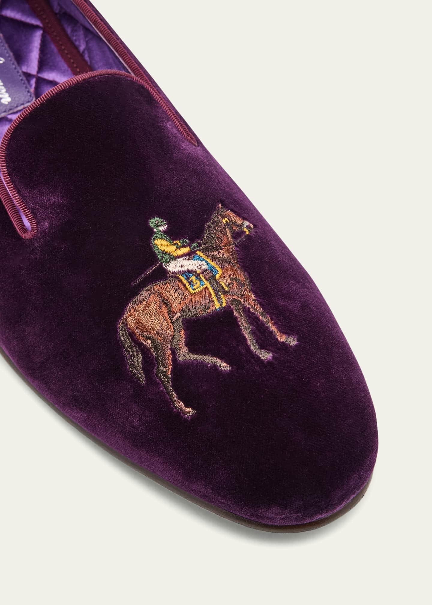 ralph lauren velvet slippers