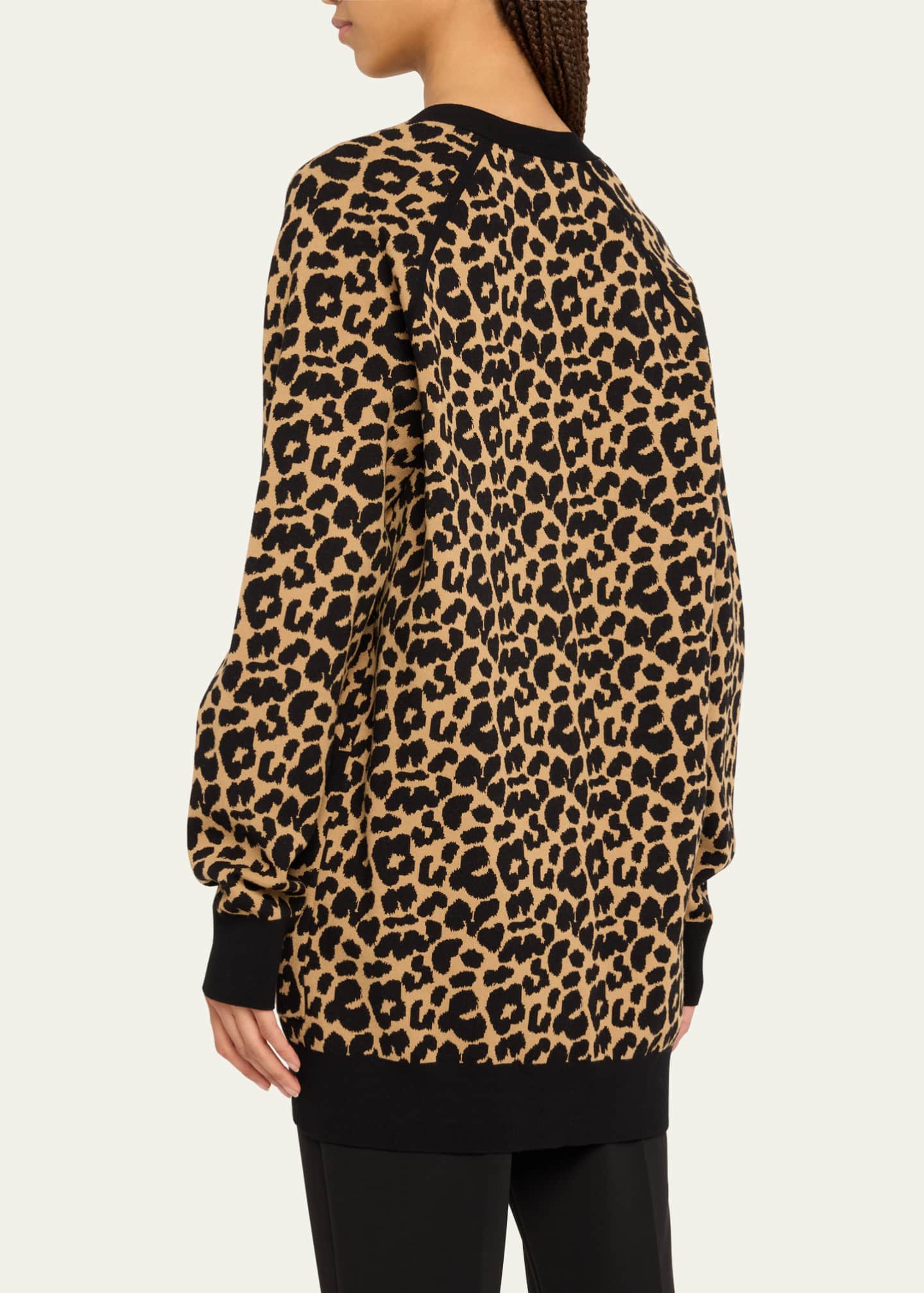 Leopard maxi cardigan top