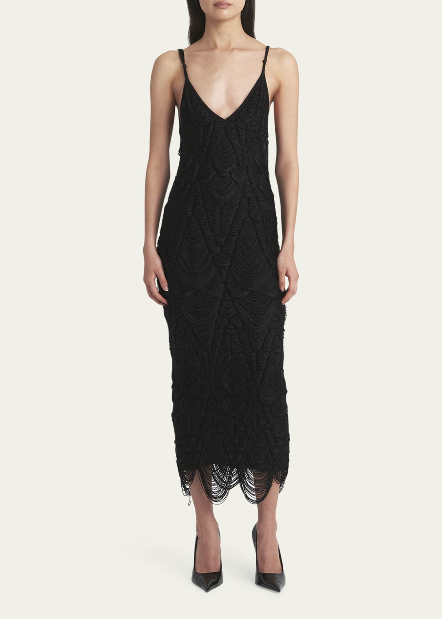 Ferragamo Macrame Knit Midi Dress Image 2 of 5