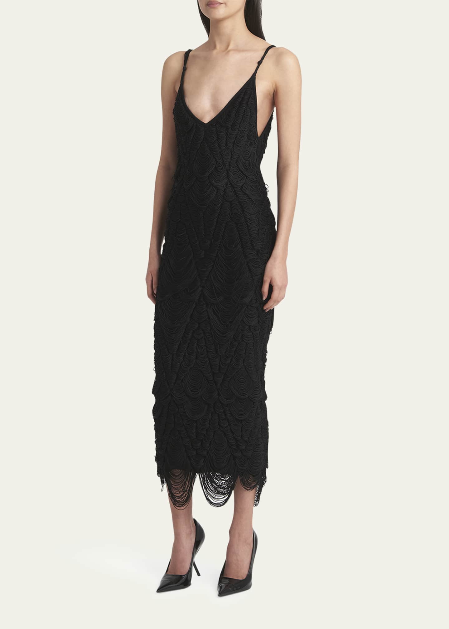 Ferragamo Macrame Knit Midi Dress Image 4 of 5