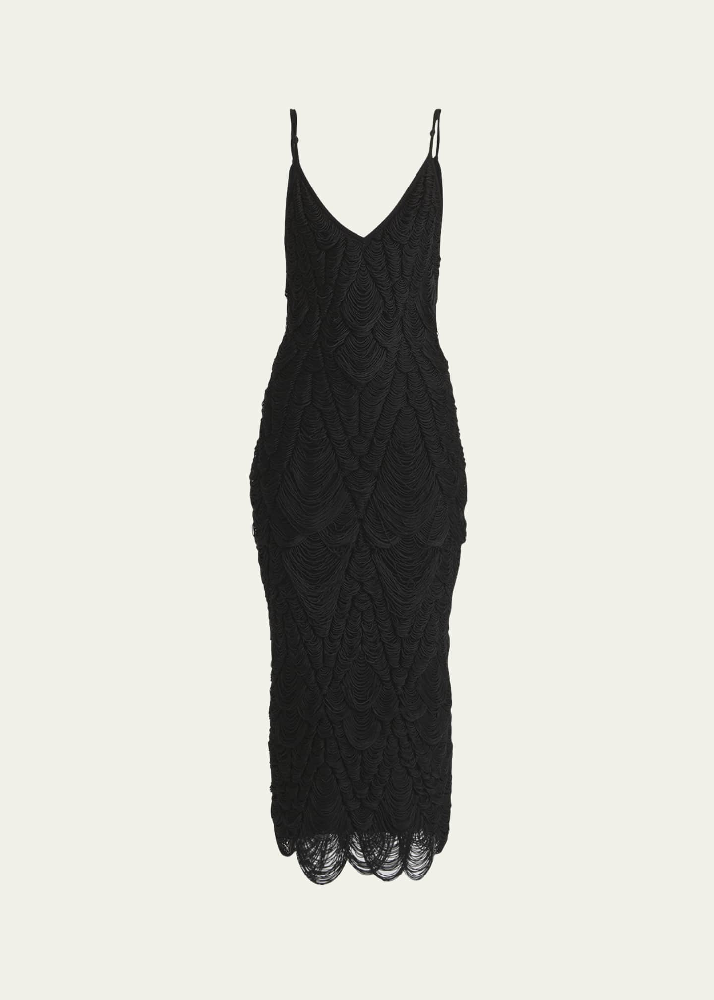 Ferragamo Macrame Knit Midi Dress Image 1 of 5