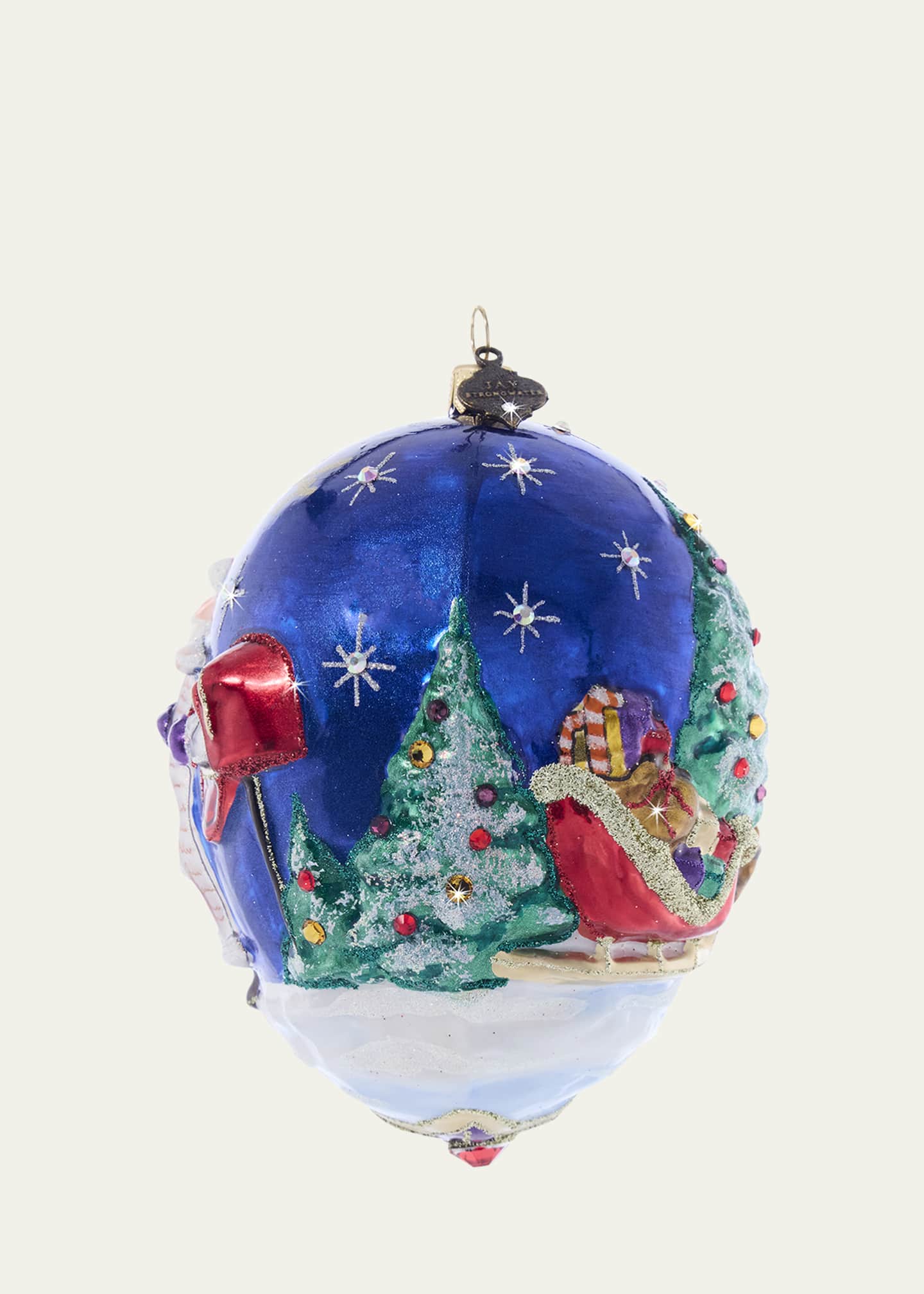 Jay Strongwater 10 Lords a-Leaping Glass Christmas Ornament | Neiman Marcus