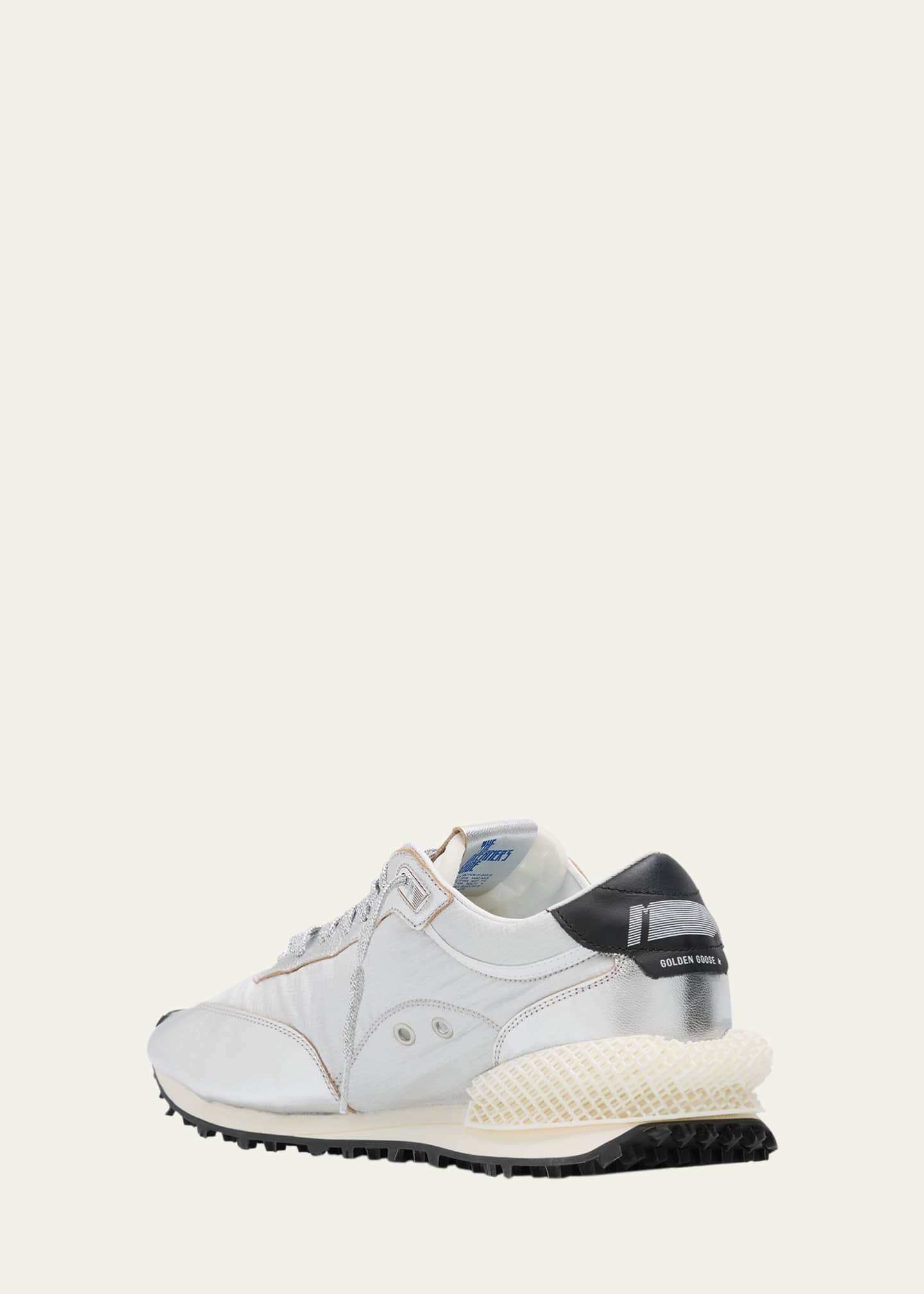 Golden Goose Men's Marathon Nylon and Leather Low-Top Sneakers Image 4 of 6