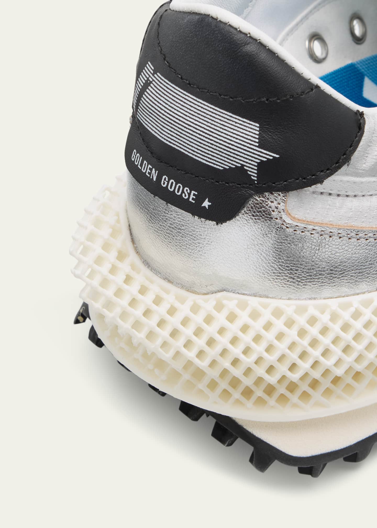 Golden Goose Men's Marathon Nylon and Leather Low-Top Sneakers Image 6 of 6