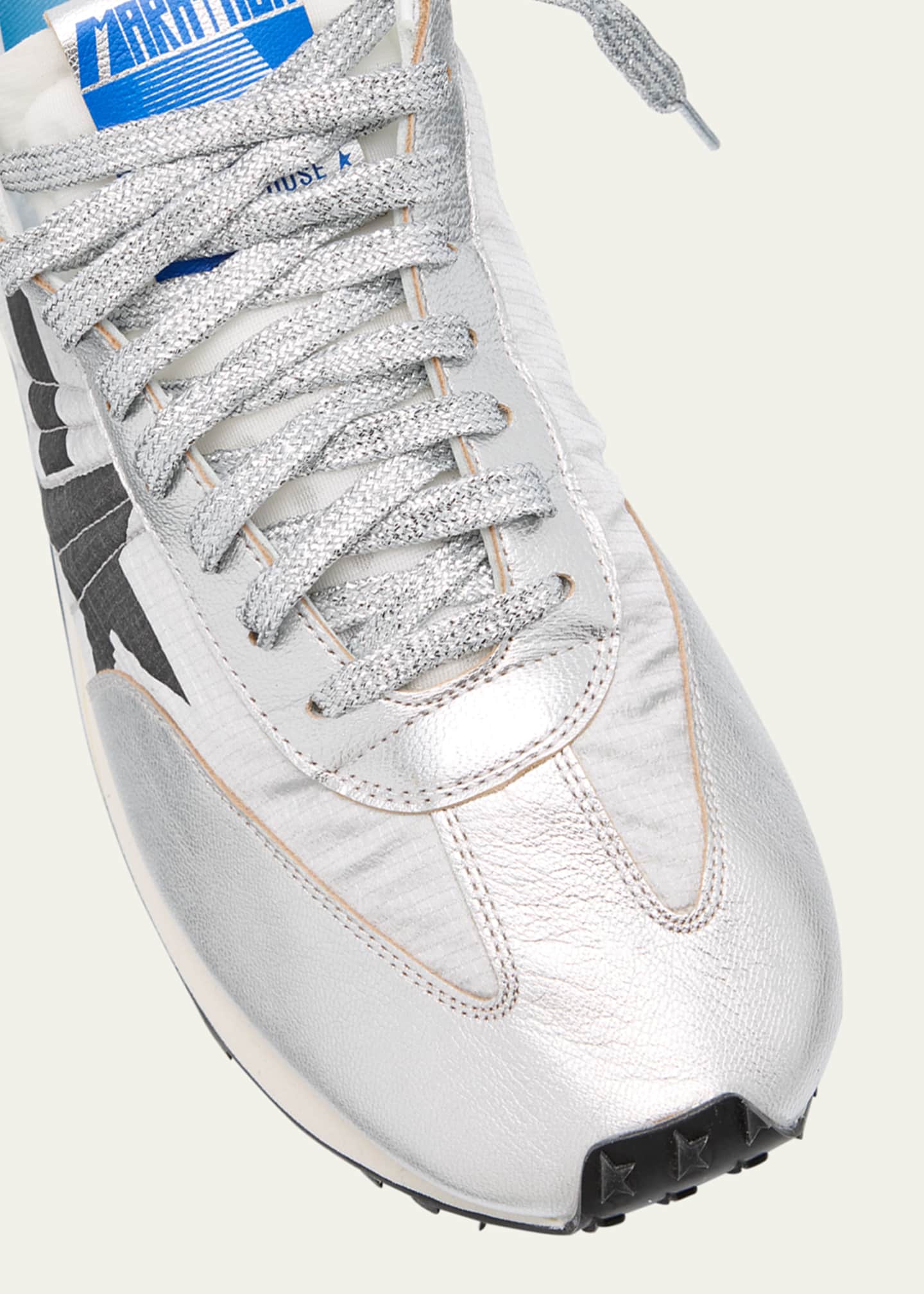 Golden Goose Men's Marathon Nylon and Leather Low-Top Sneakers Image 5 of 6