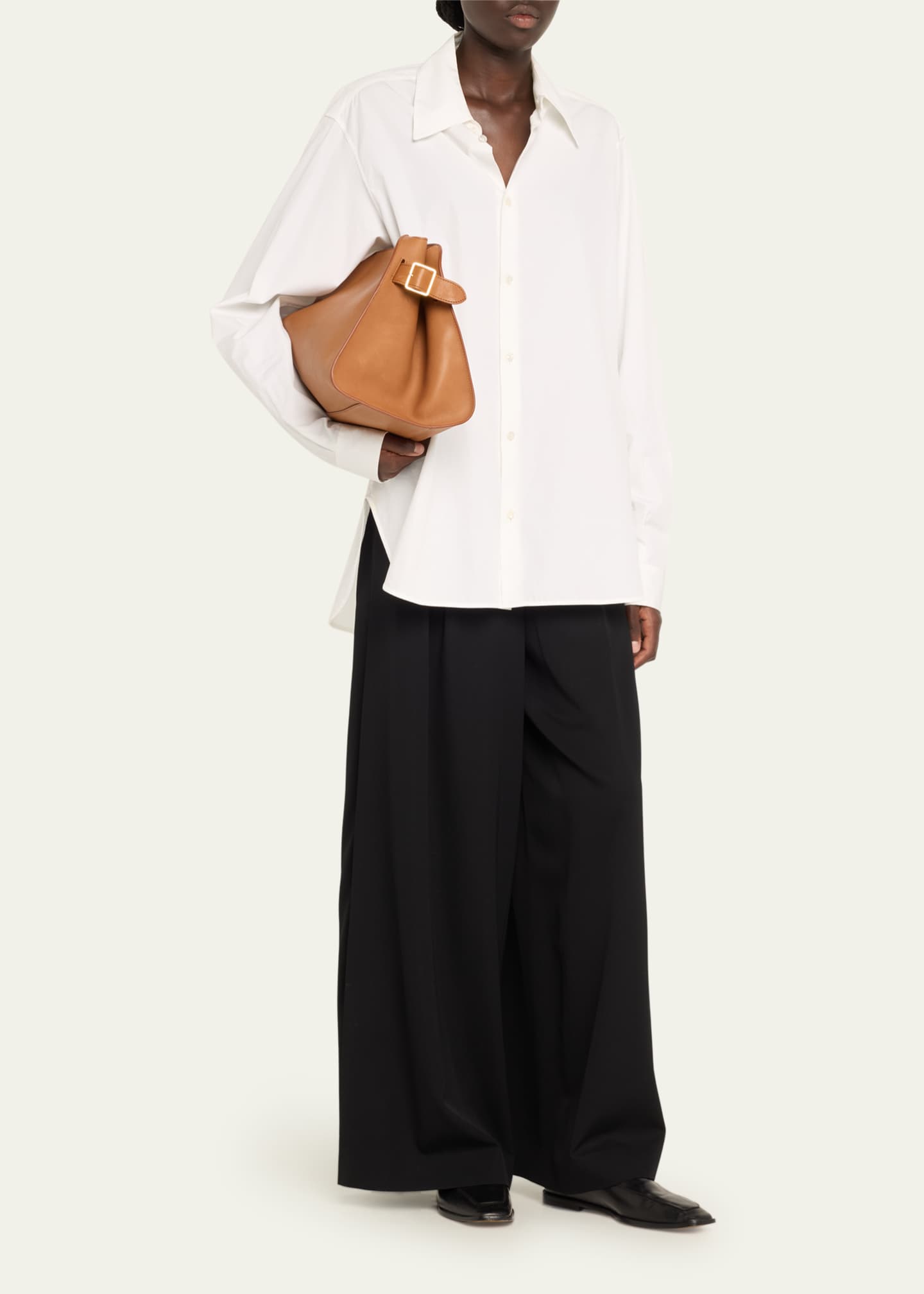 THE ROW マルゴー クラッチバッグ Margaux EW Clutch The Row EW Margaux leather clutch The Row