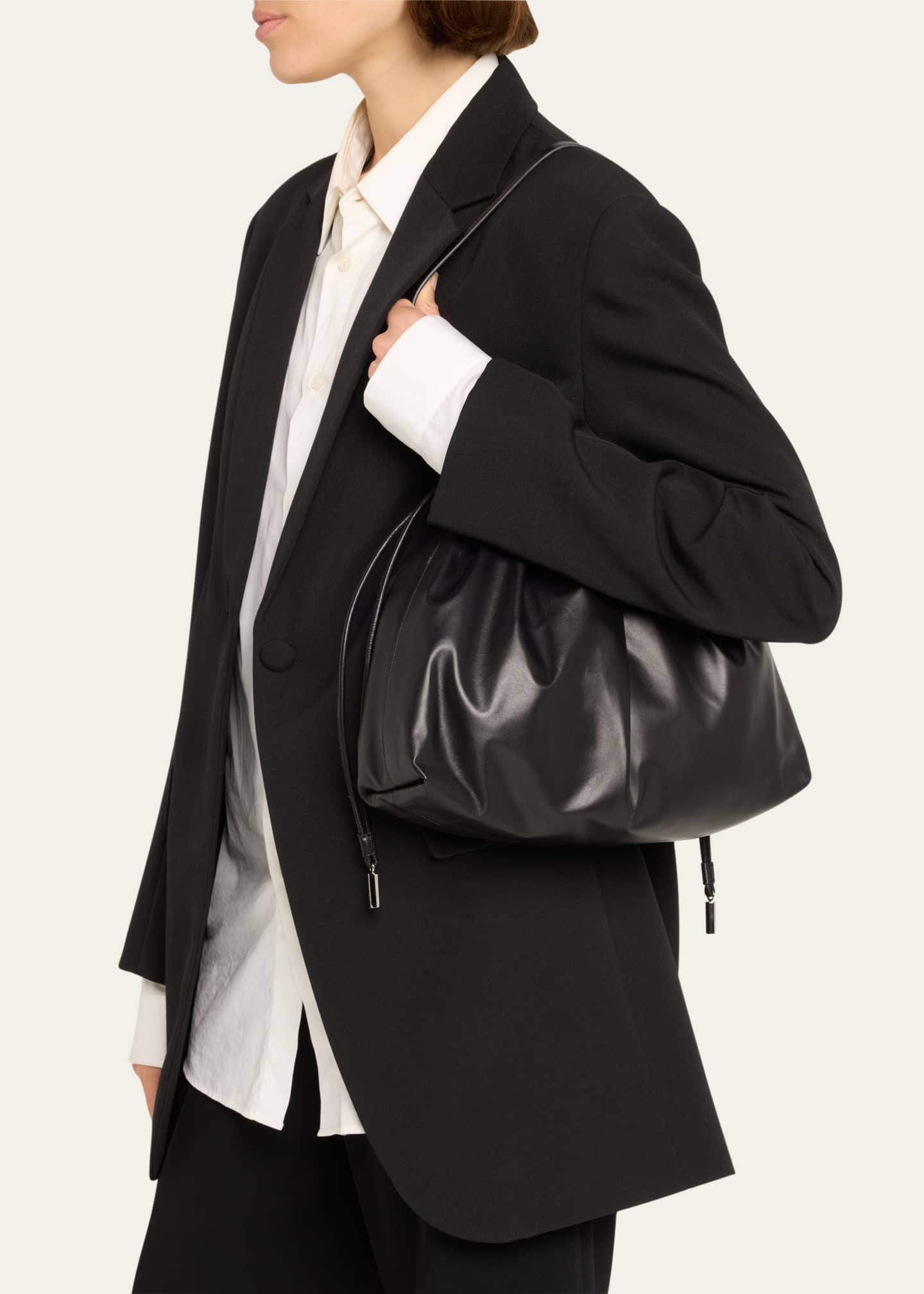 THE ROW Angy Hobo Bag in Napa Leather Bergdorf Goodman