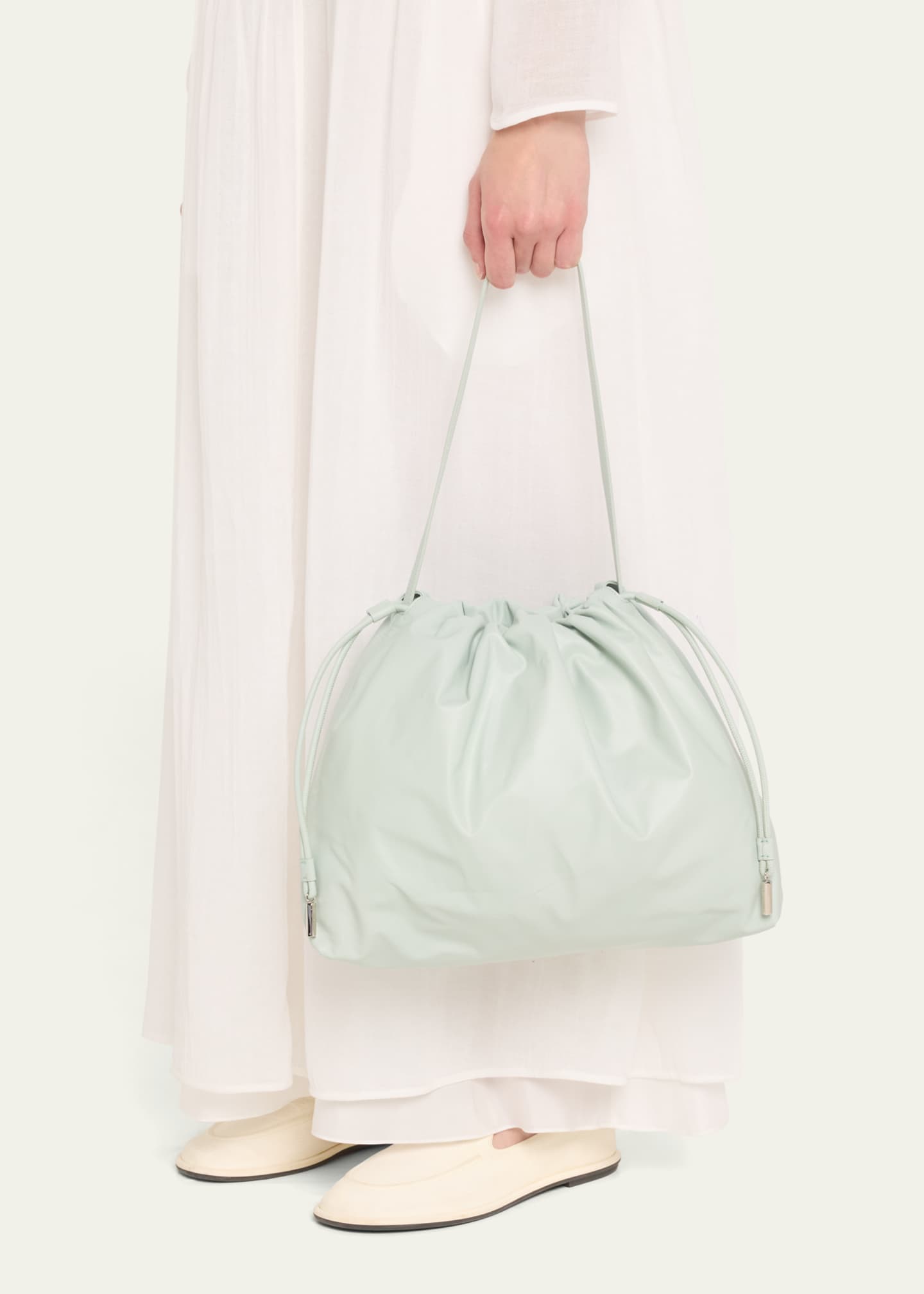 THE ROW Angy Hobo in Light Nappa Leather Image 2 of 5