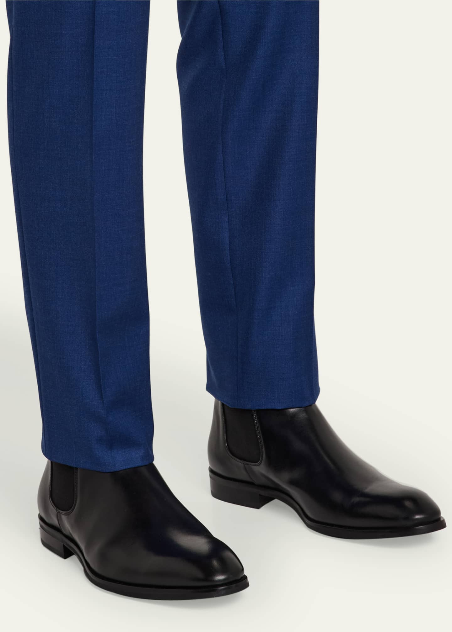 Bergdorf Goodman Men's Calf Leather Chelsea Boots Image 2 of 6