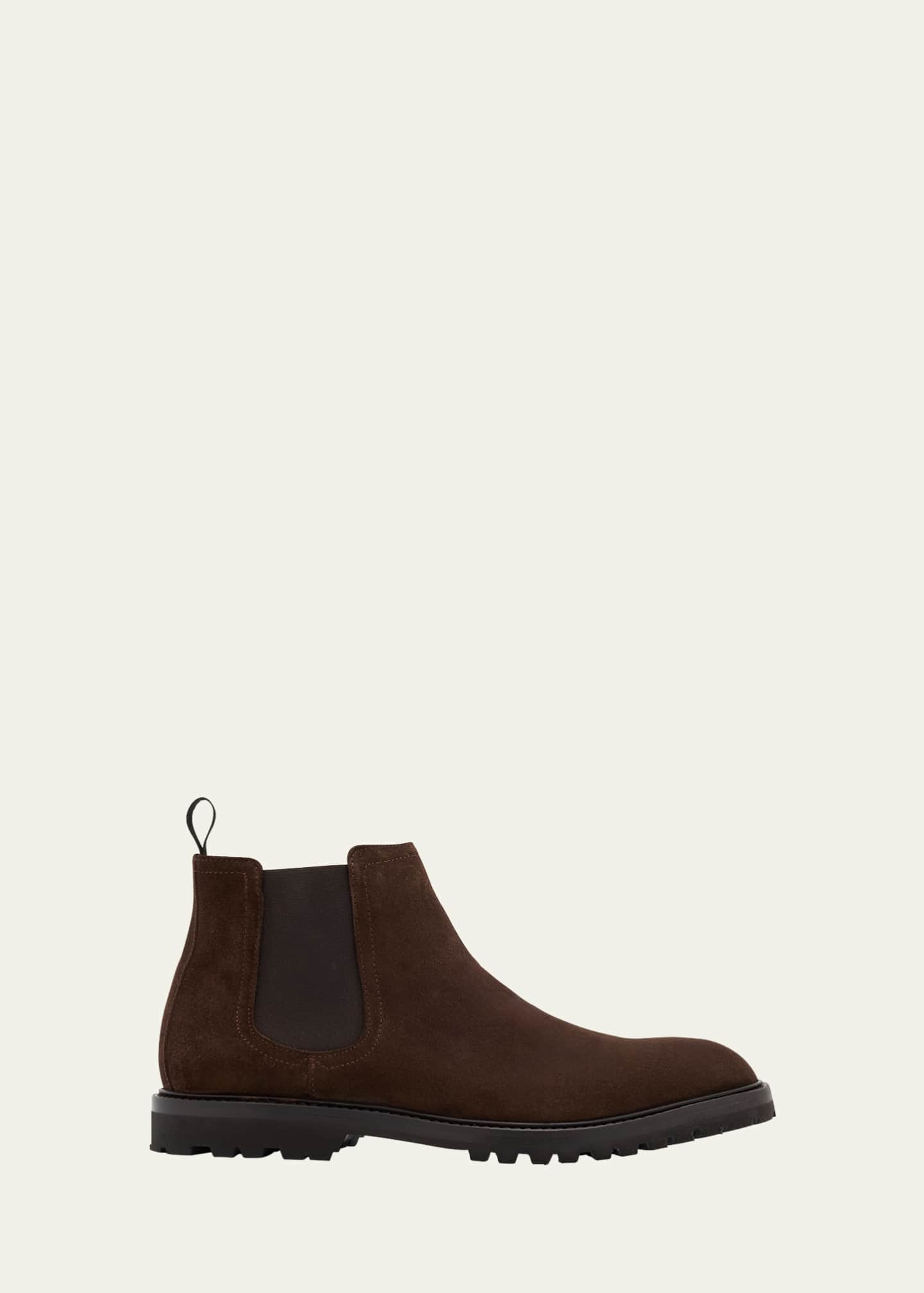 Bergdorf Goodman Men s Oiled Suede Lug Sole Chelsea Boots Brown Men s 43 EU 10d Us Boots Chelsea Boots