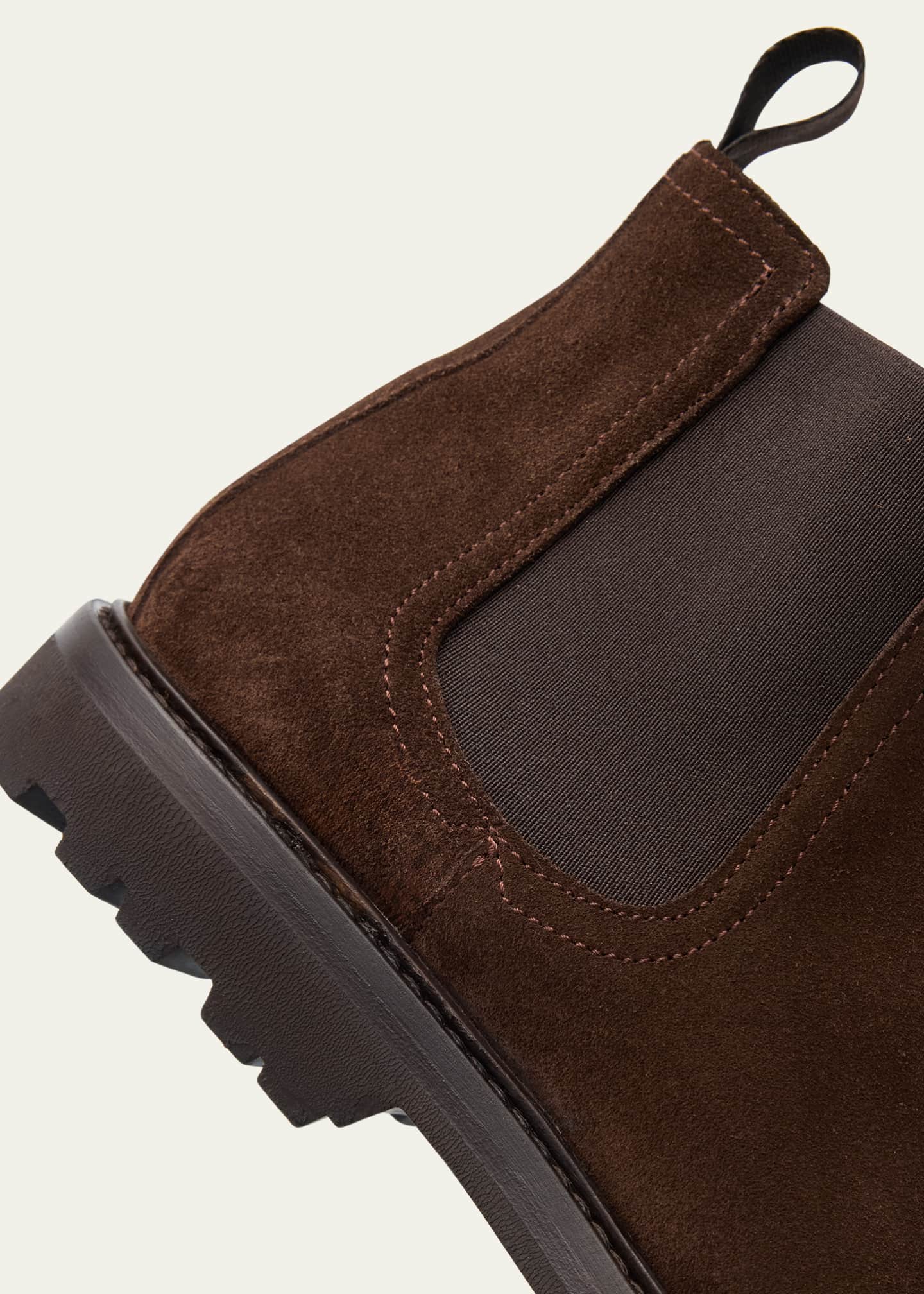 Bergdorf Goodman Men's Oiled Suede Lug Sole Chelsea Boots Image 5 of 6