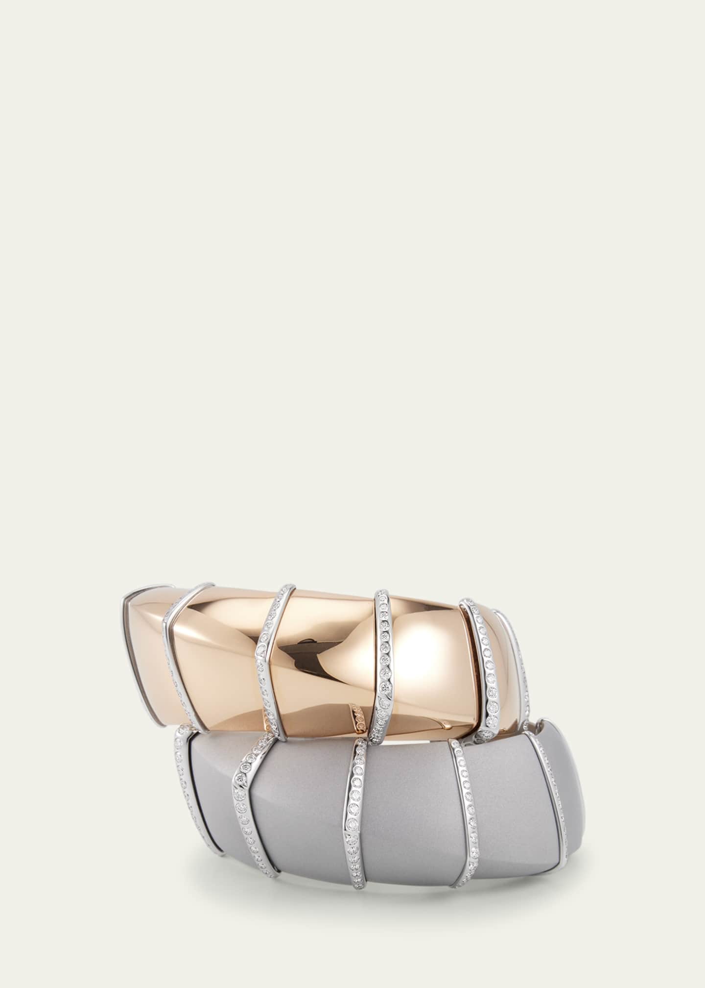Vhernier Ardis Aluminum and White Gold Bracelet with Diamonds Image 3 of 4