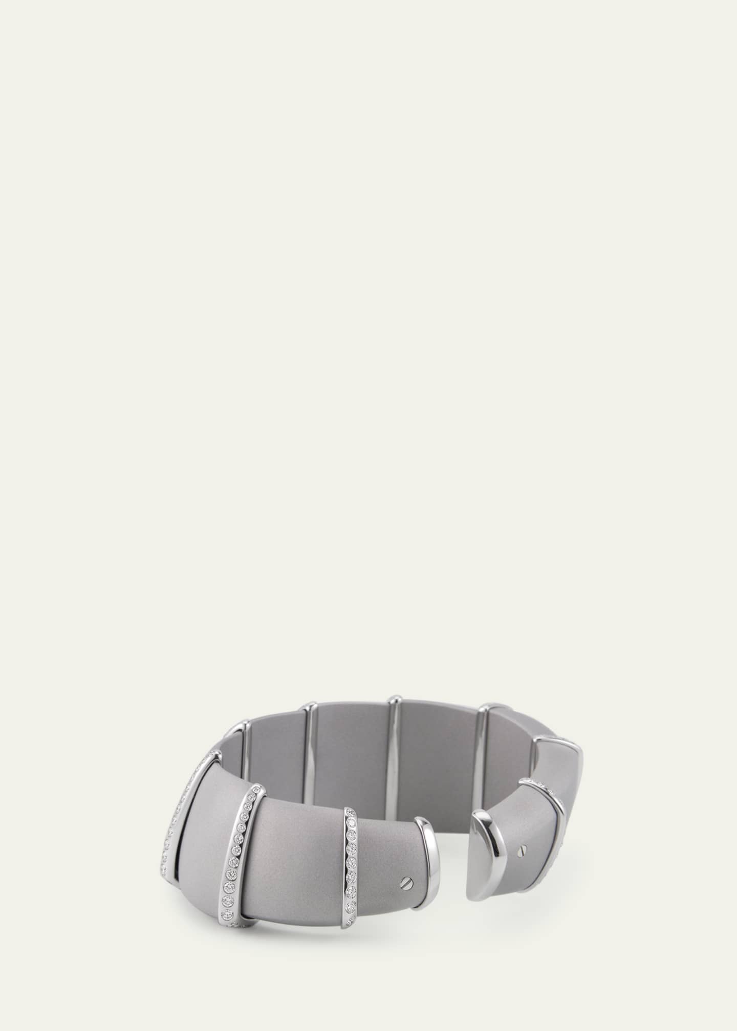 Vhernier Ardis Aluminum and White Gold Bracelet with Diamonds Image 4 of 4