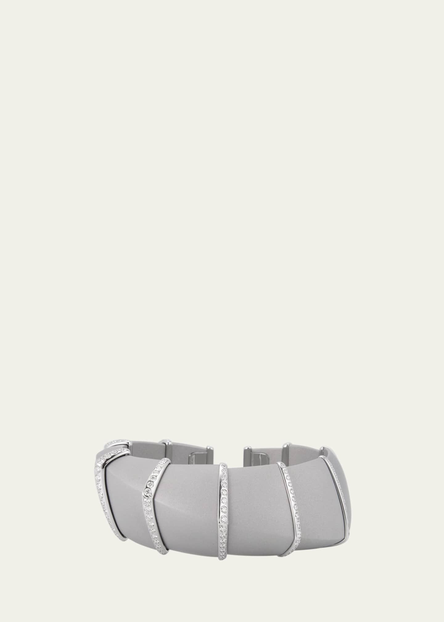 Vhernier Ardis Aluminum and White Gold Bracelet with Diamonds Image 1 of 4