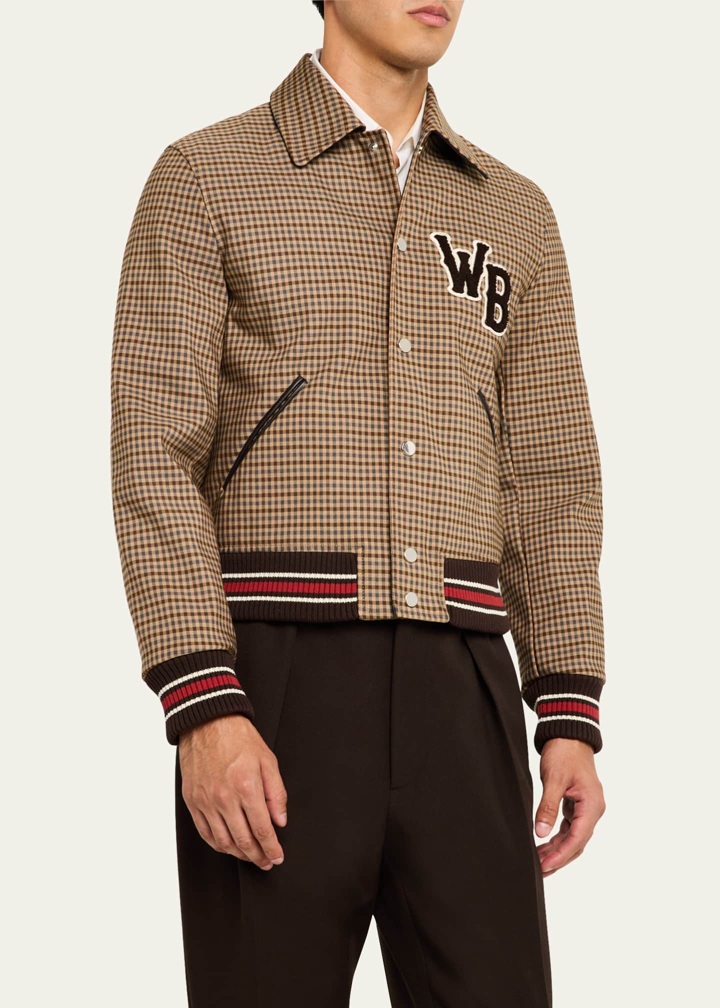 [わい]WALES BONNER Varsity Jacket Wales Bonner Sky Varsity Jacket Tan Navy | SOMEWHERE®