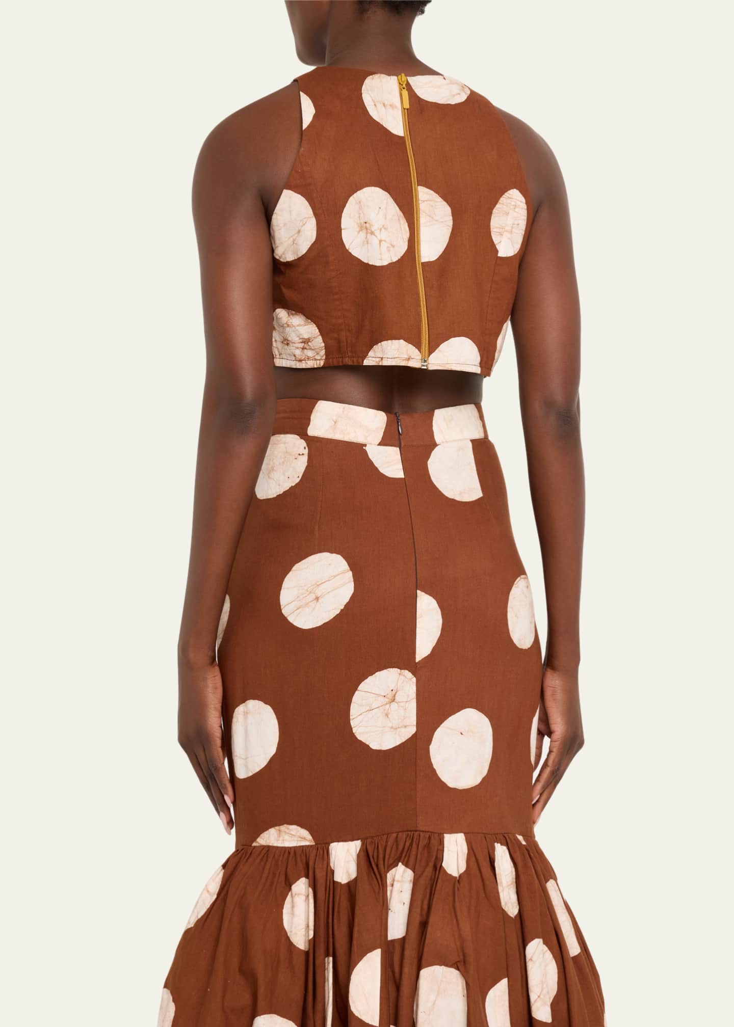 Studio 189 Hand-Batik Cotton Racerback Crop Top Image 3 of 5