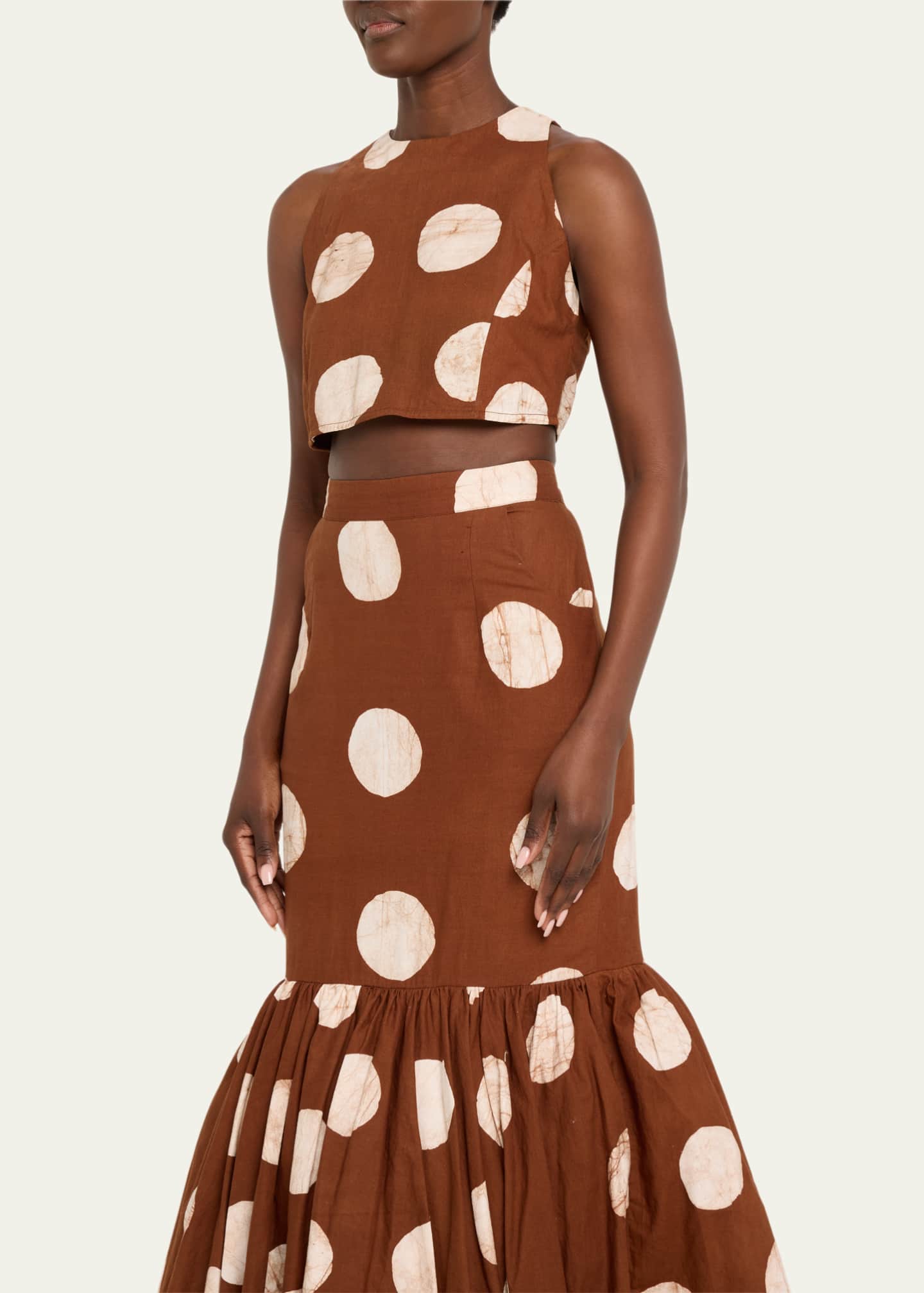 Studio 189 Hand-Batik Cotton Racerback Crop Top Image 4 of 5