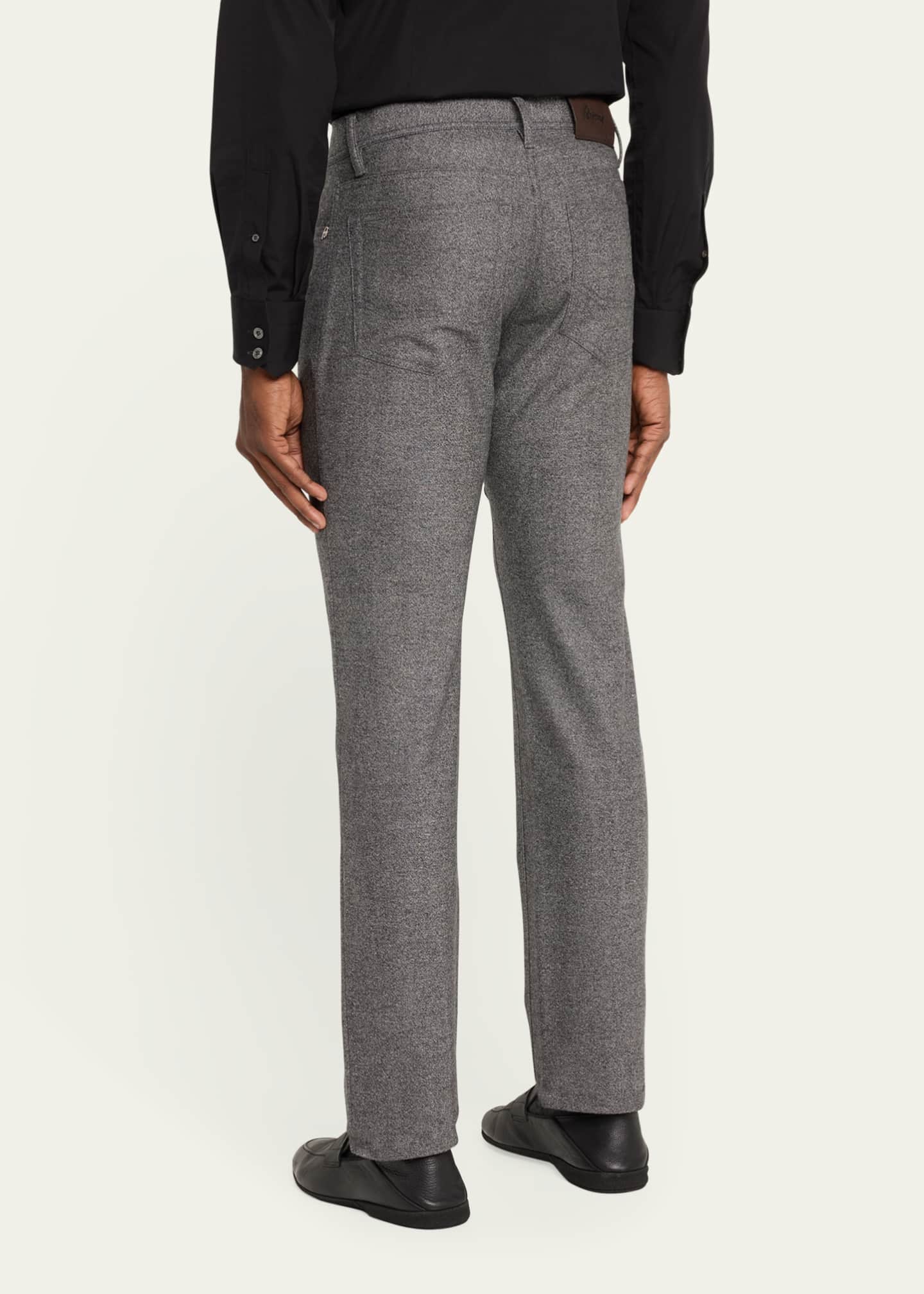Brioni Men's Meribel Wool Flannel 5-Pocket Pants - Bergdorf Goodman