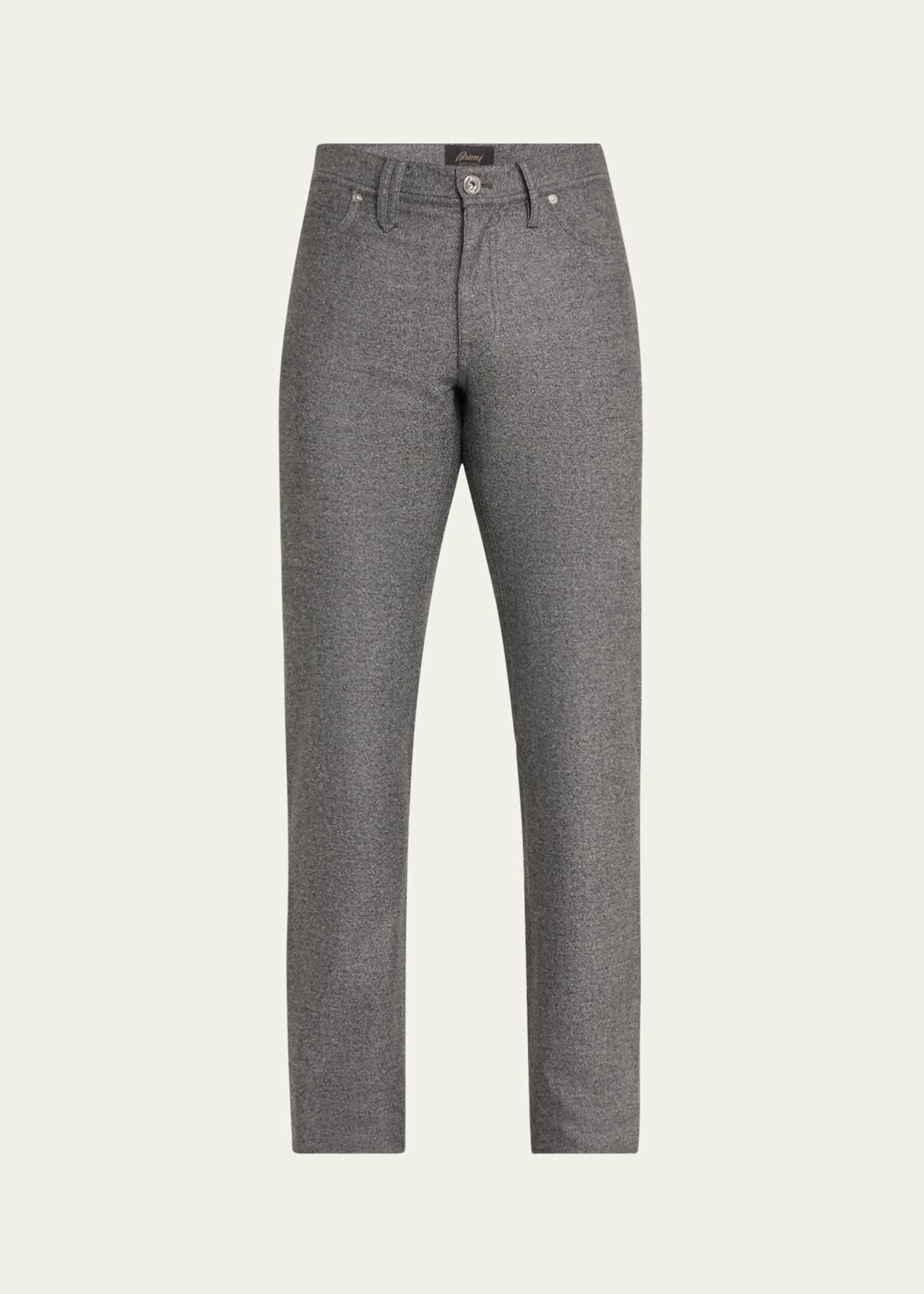 Brioni Men's Meribel Wool Flannel 5-Pocket Pants Image 1 of 5