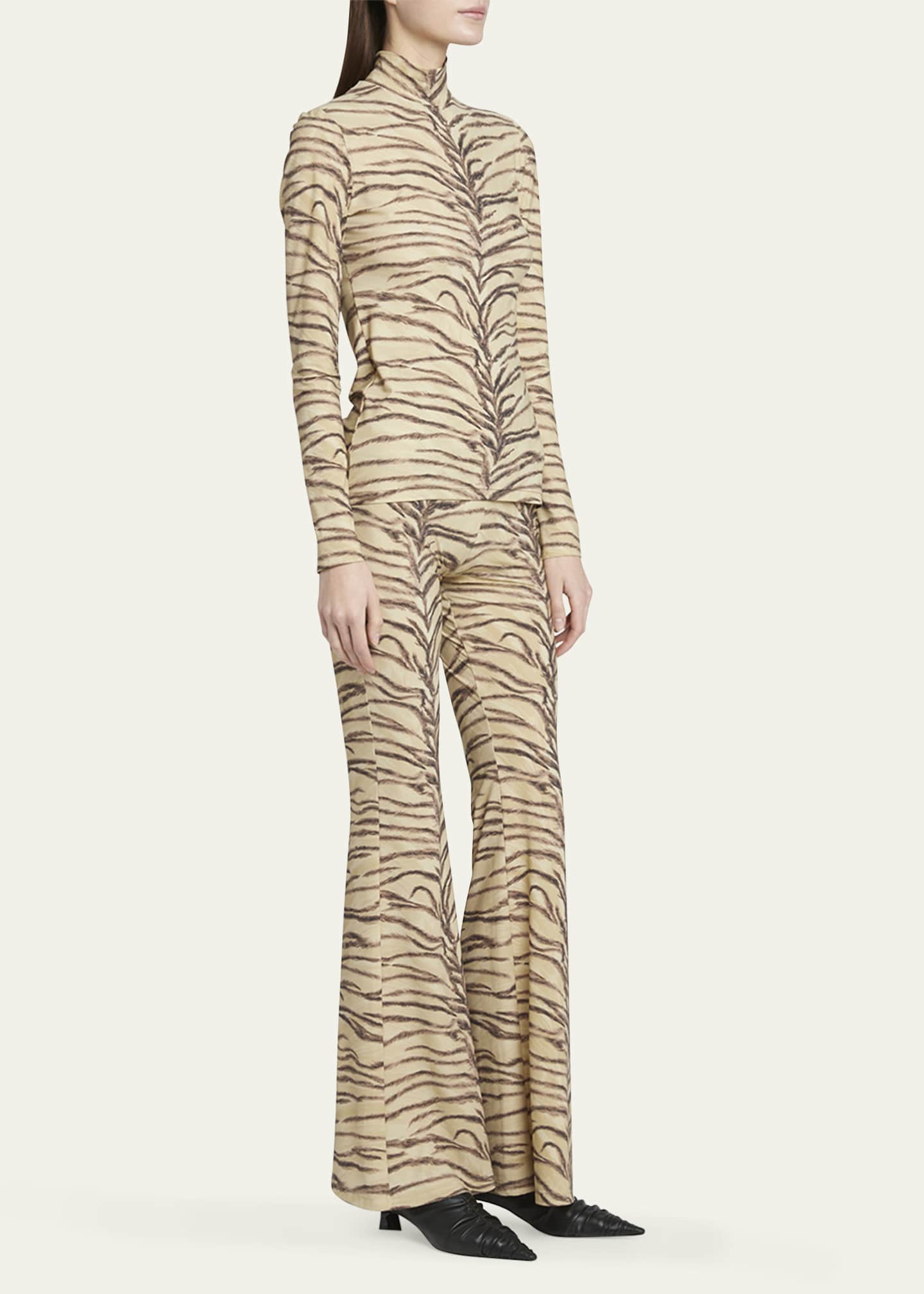 Stella McCartney Tiger Print Turtleneck Top Image 2 of 5