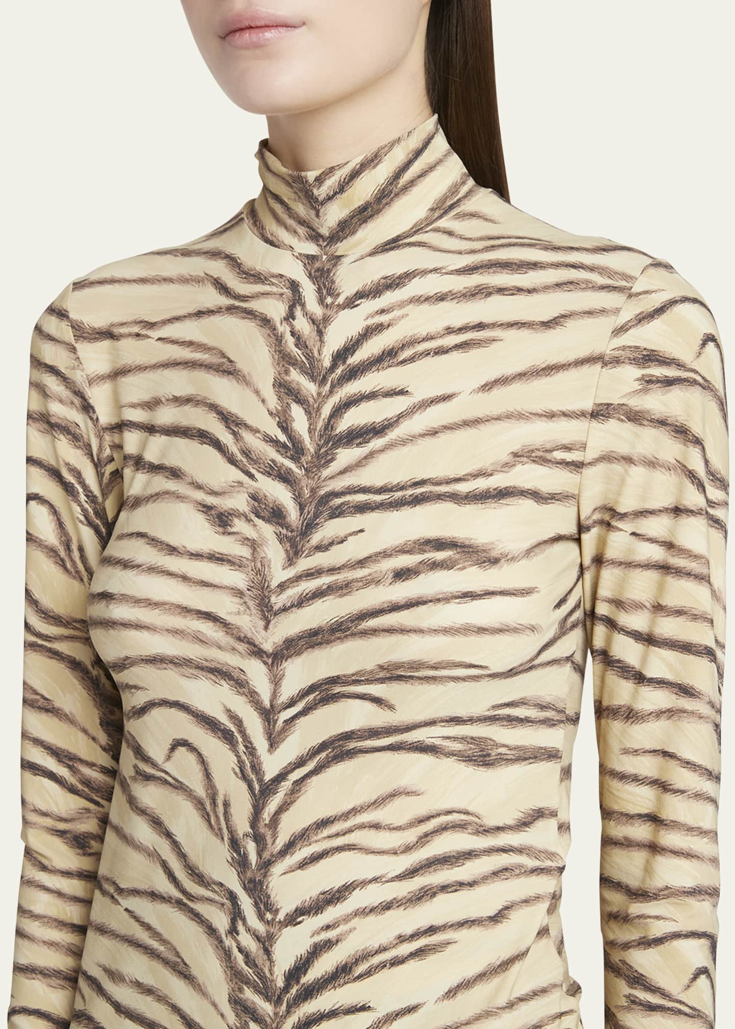 Stella McCartney Tiger Print Turtleneck Top Image 5 of 5