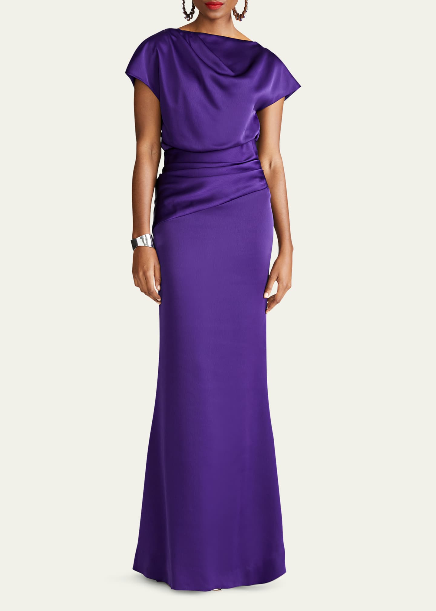 Halston draped dress shop