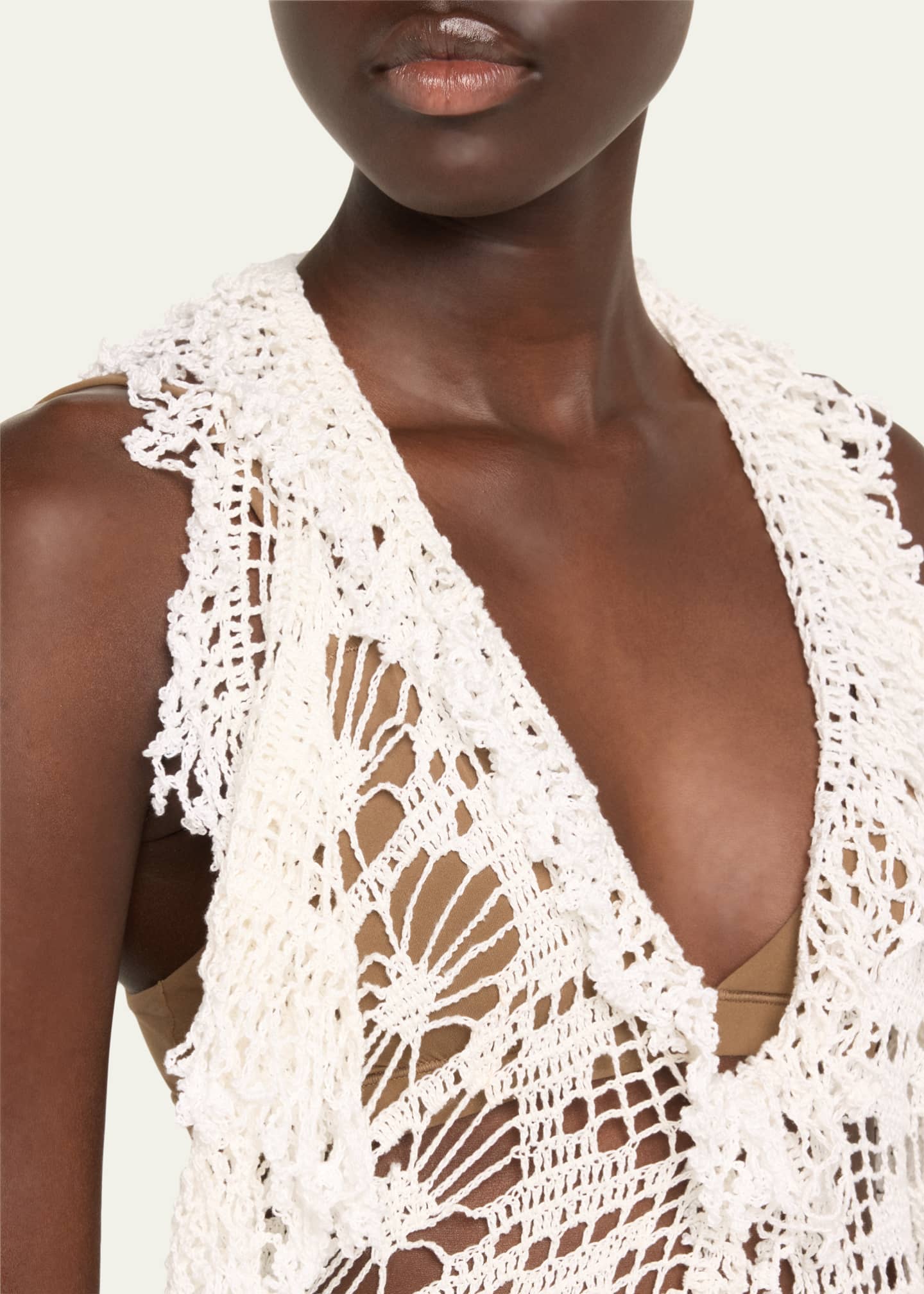 Diotima Drift Asymmetric Crochet Halter Top Image 5 of 5