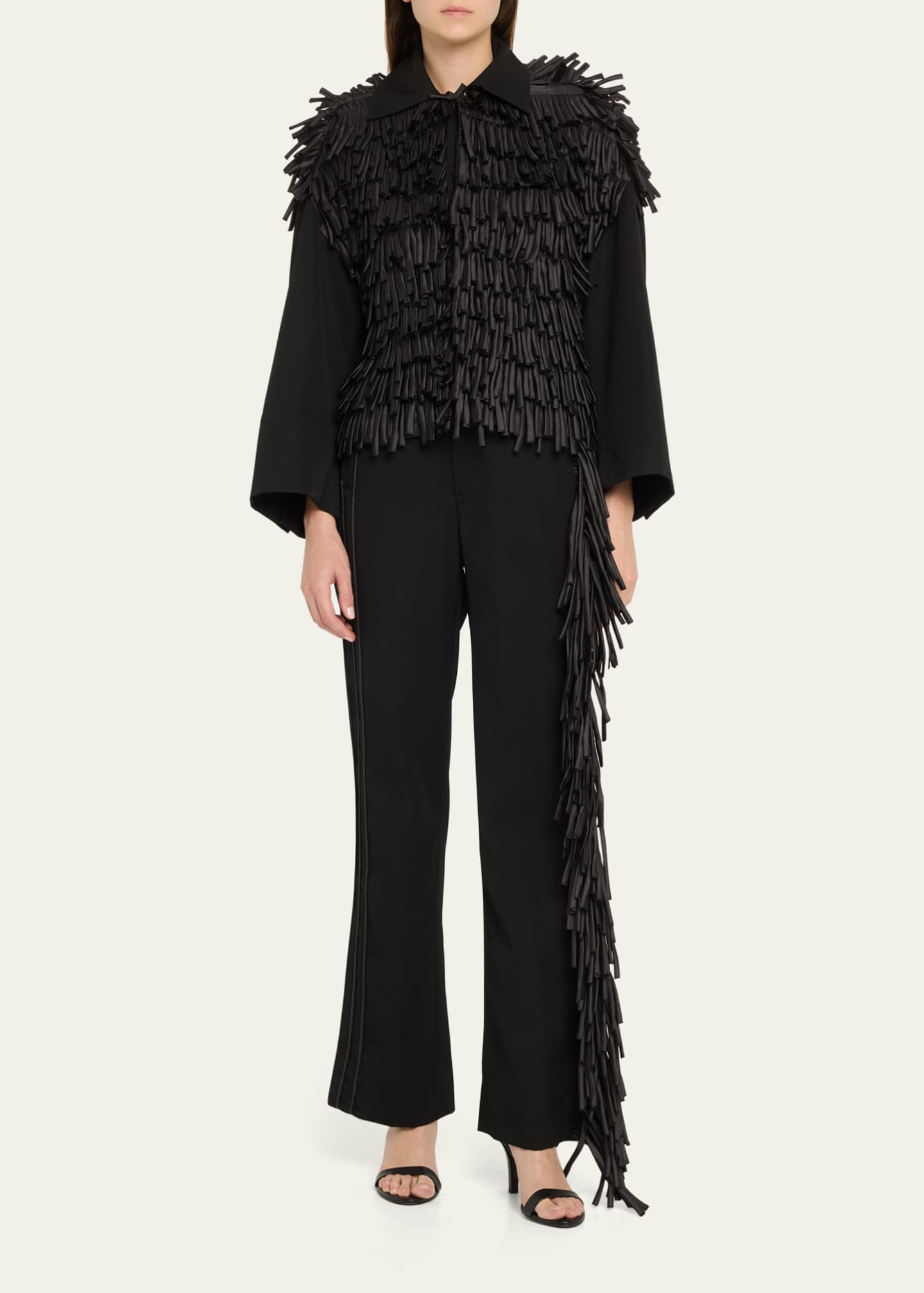 Diotima Penlyne Rolled Fringe Wool Jacket Image 2 of 5