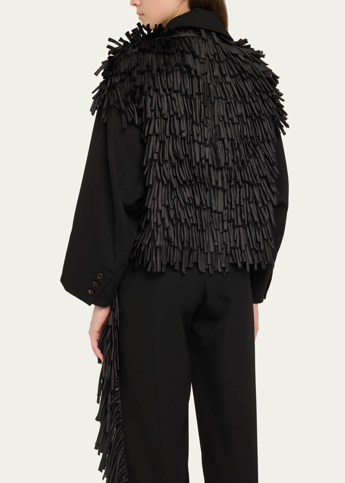 Diotima Penlyne Rolled Fringe Wool Jacket Image 3 of 5