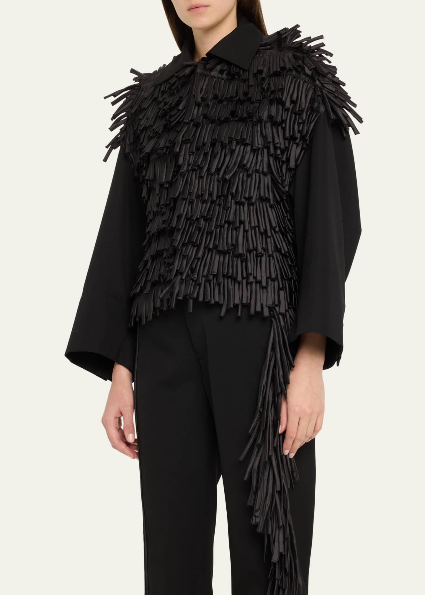 Diotima Penlyne Rolled Fringe Wool Jacket Image 4 of 5