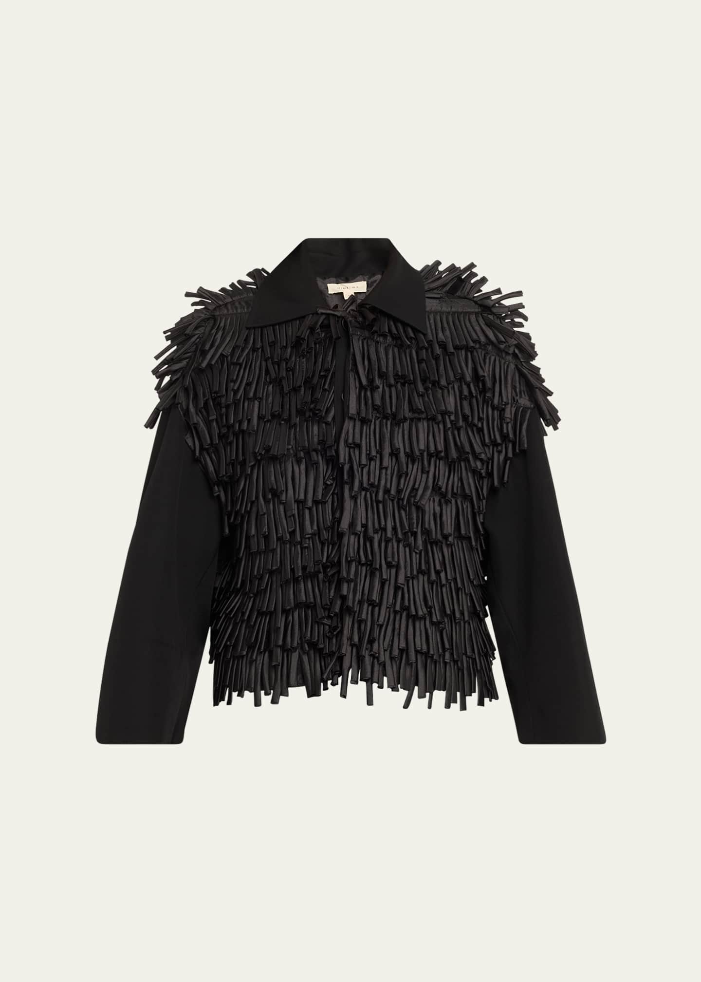 Diotima Penlyne Rolled Fringe Wool Jacket Image 1 of 5