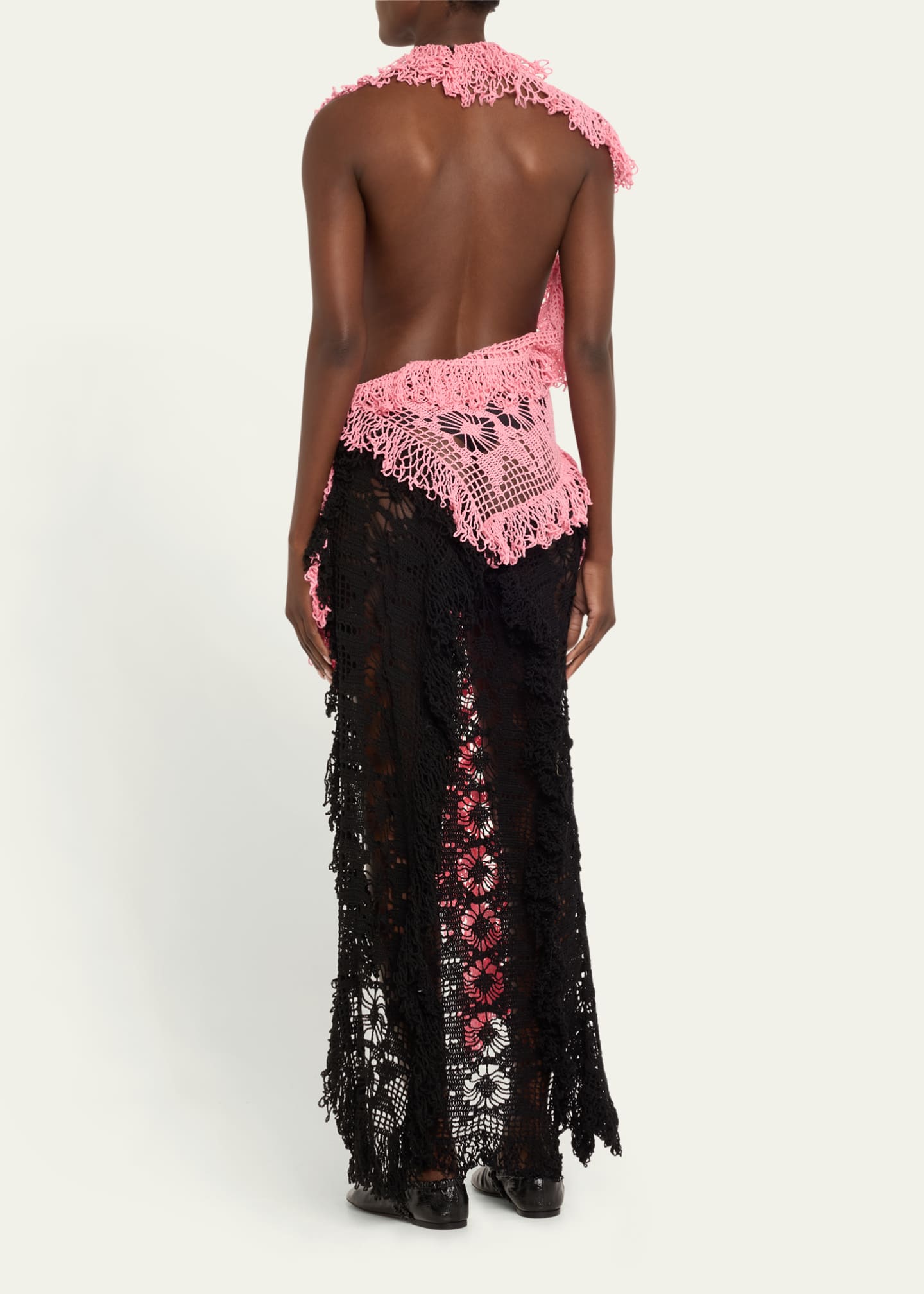 Diotima Drift Crochet Backless Maxi Dress Image 3 of 5