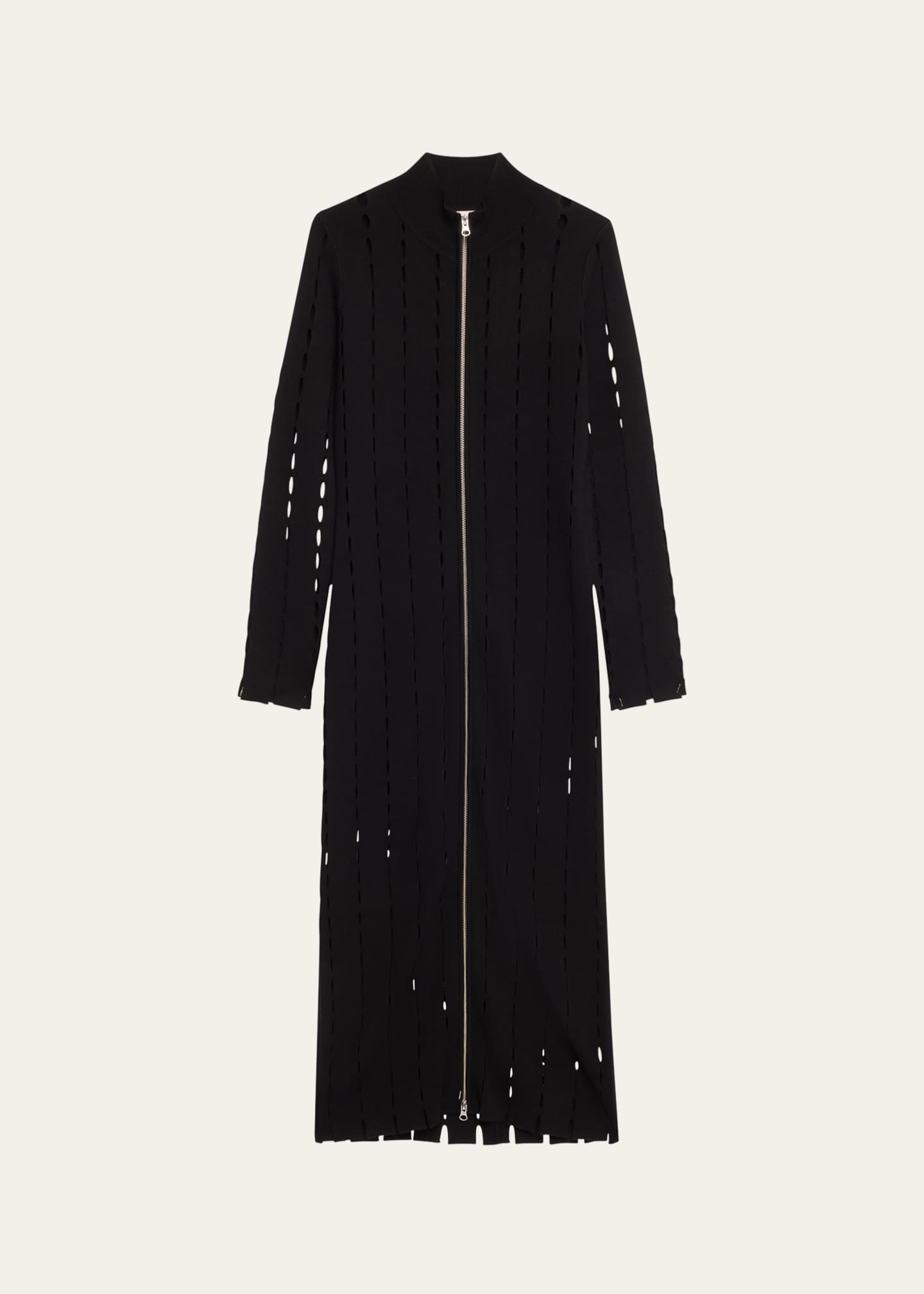 ZANKOV Anatolia Open Knit Zip Maxi Cardigan Bergdorf Goodman