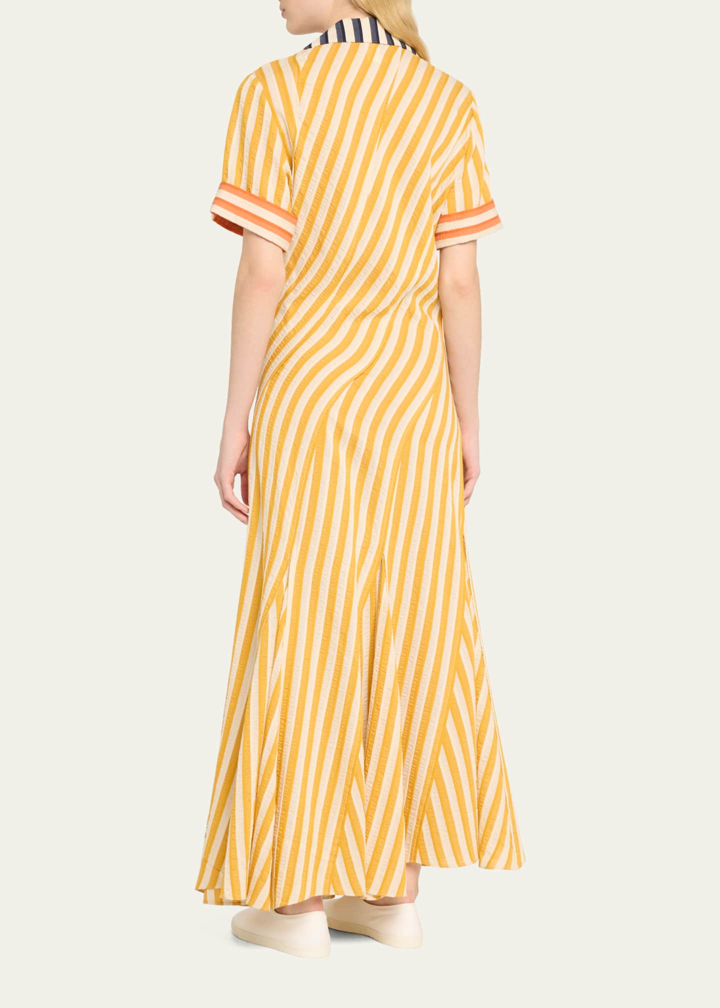 Rosie Assoulin Plot Twist Multi-Striped Polo Dress Image 3 of 5