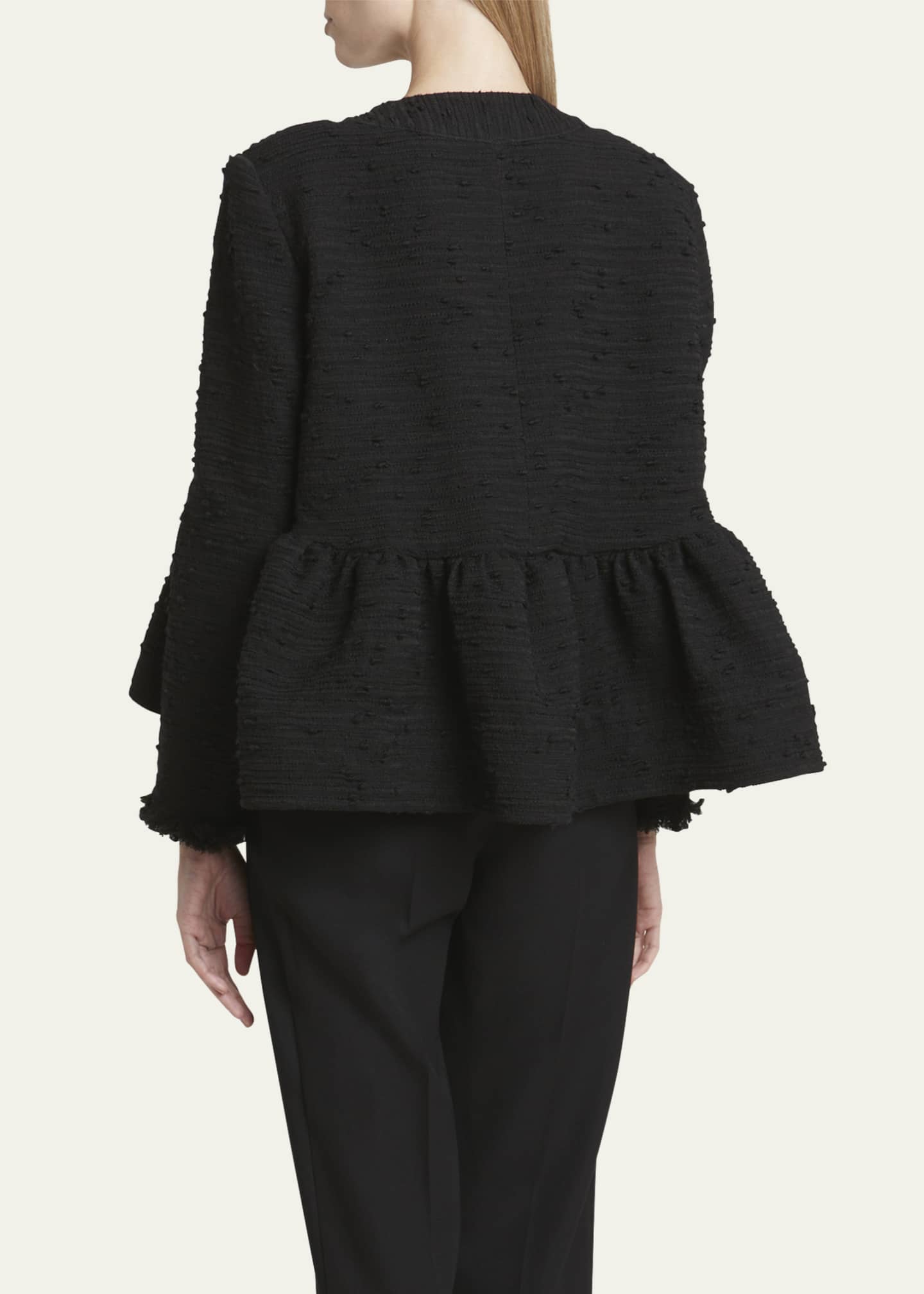 Erdem Boxy Cropped Peplum Jacket