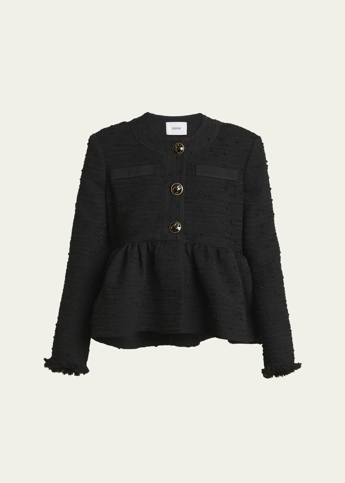 Erdem Boxy Cropped Peplum Jacket