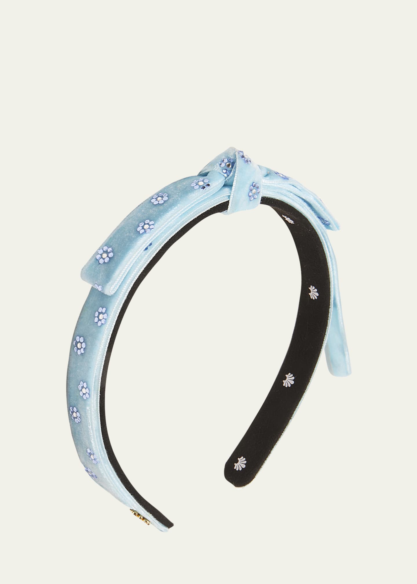 Lele Sadoughi Bardot Embellished Slim Bow Headband