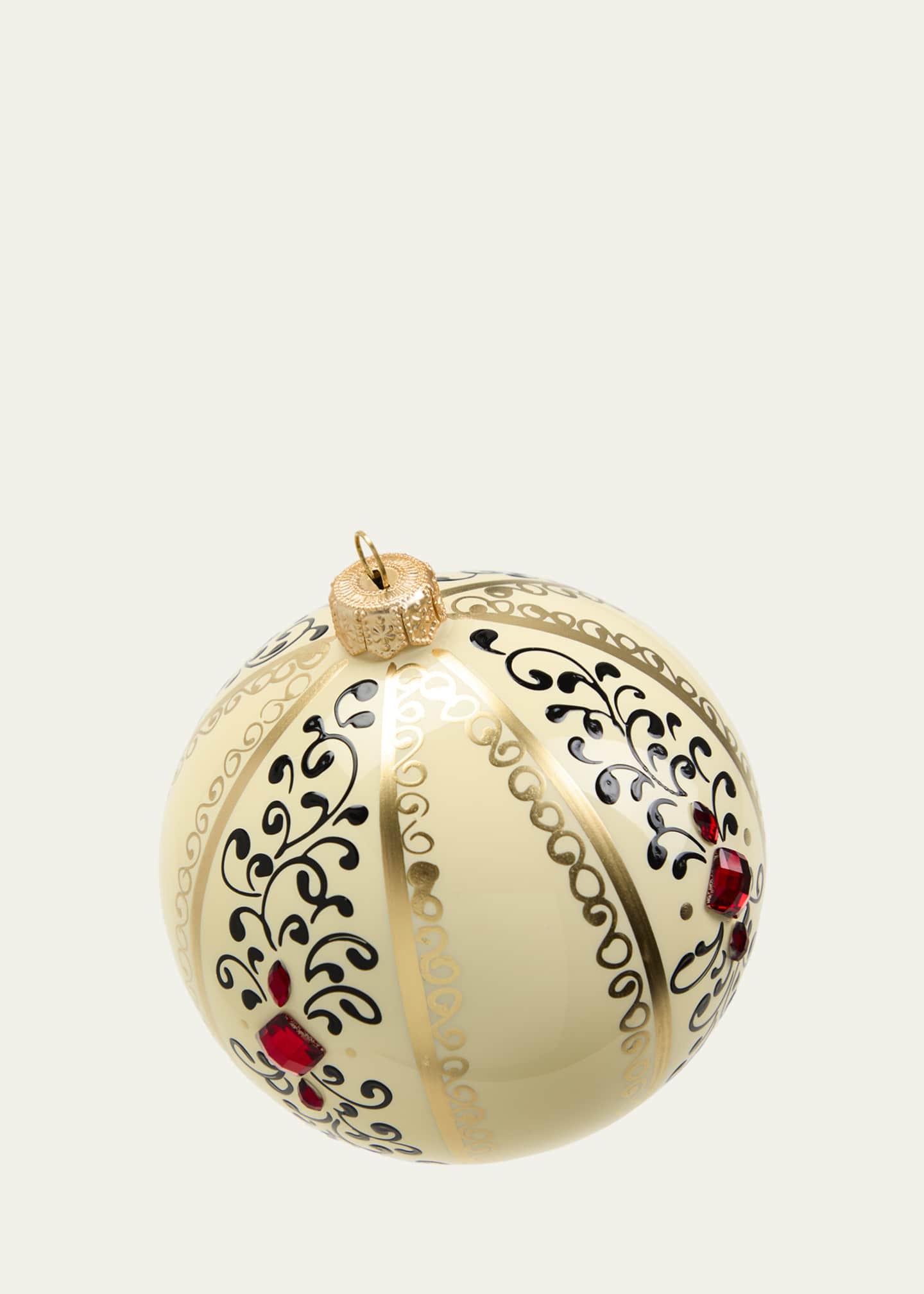 Bergdorf Goodman Porcelain Elegant Deco Christmas Ornament Bergdorf